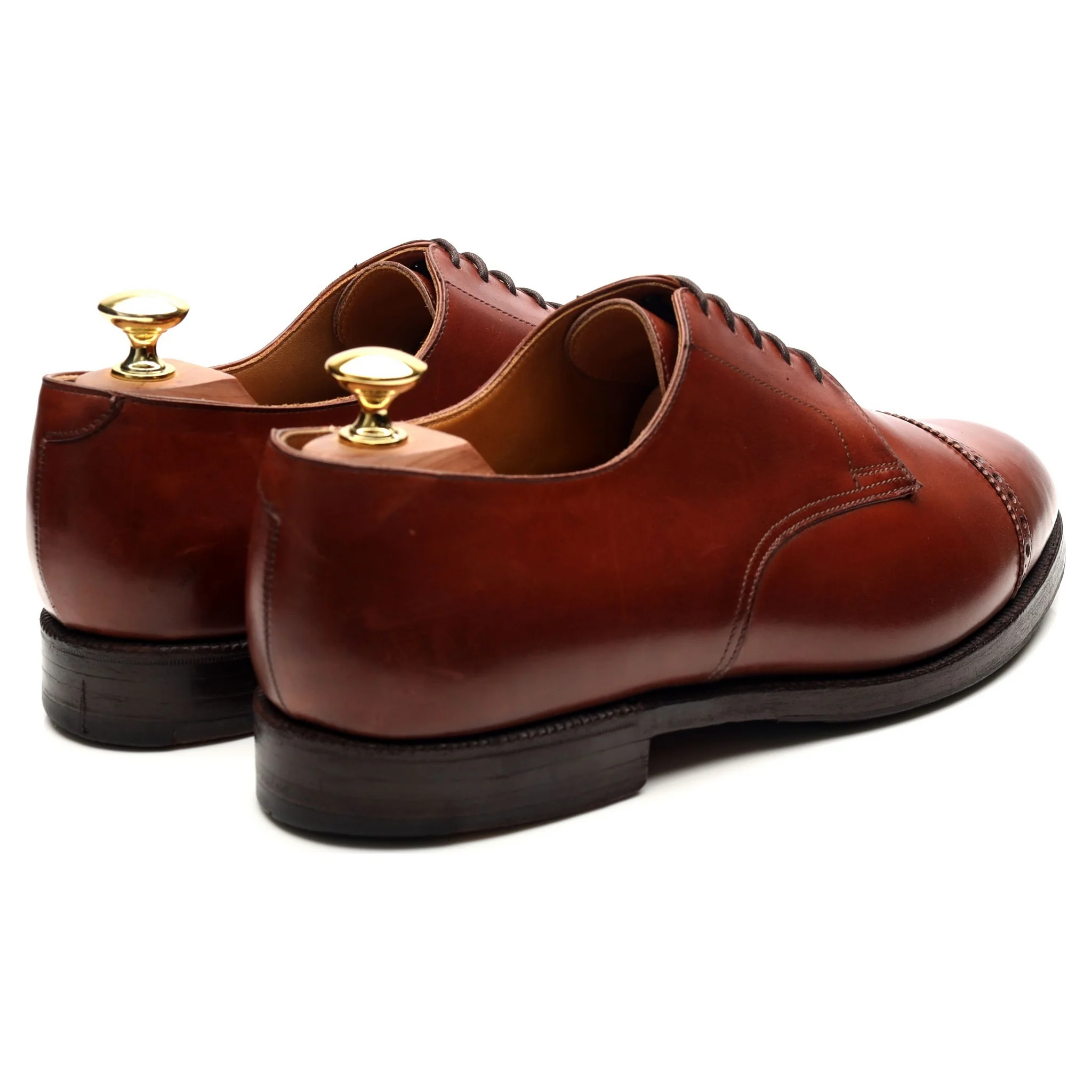 'Draycott' Tan Brown Leather Cap Toe Derby UK 8.5 G - Image 5
