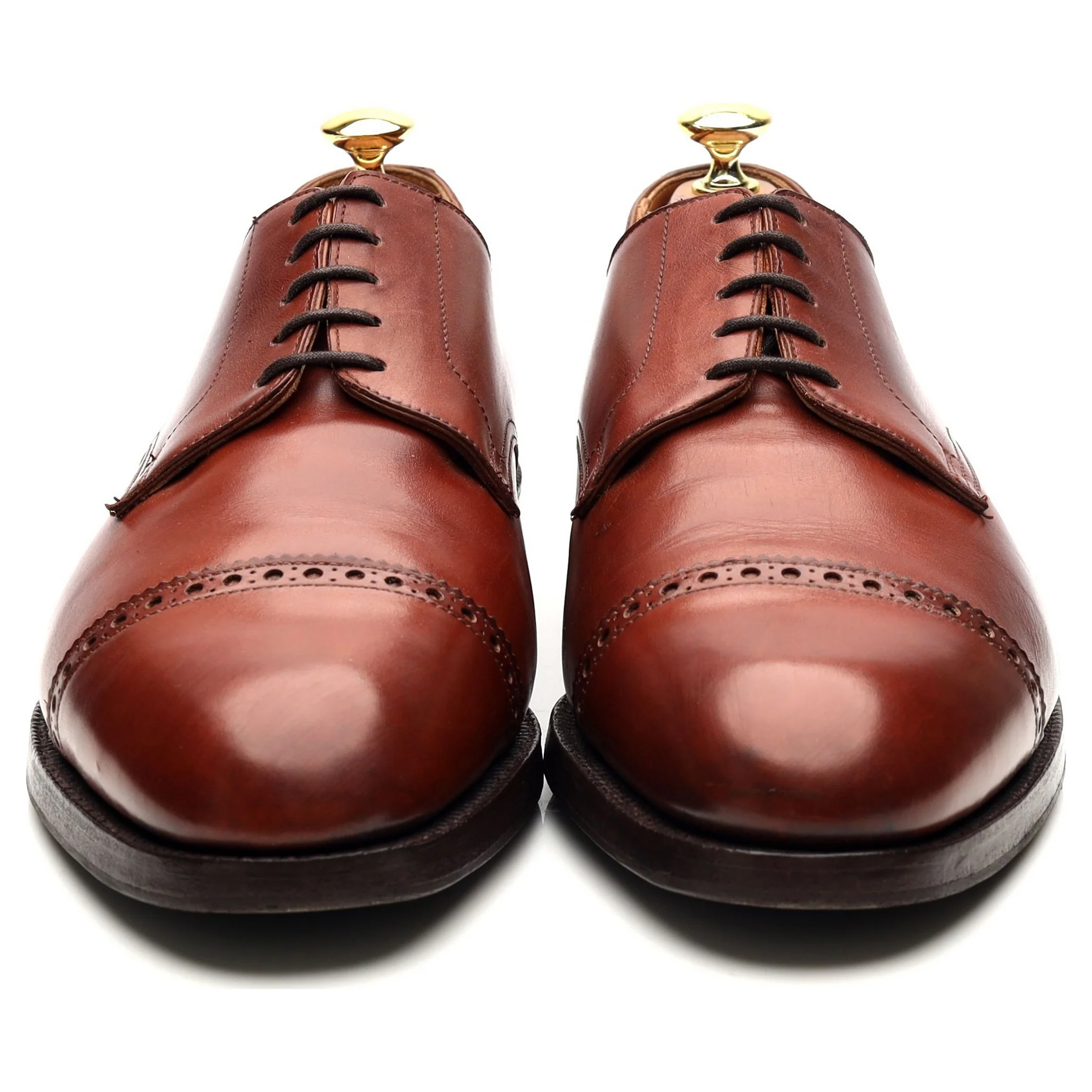 'Draycott' Tan Brown Leather Cap Toe Derby UK 8.5 G - Image 8