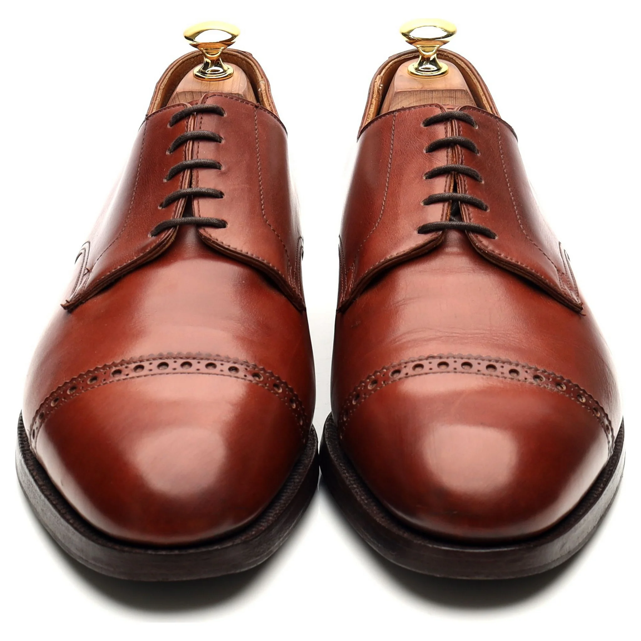 'Draycott' Tan Brown Leather Cap Toe Derby UK 8.5 G - Image 9