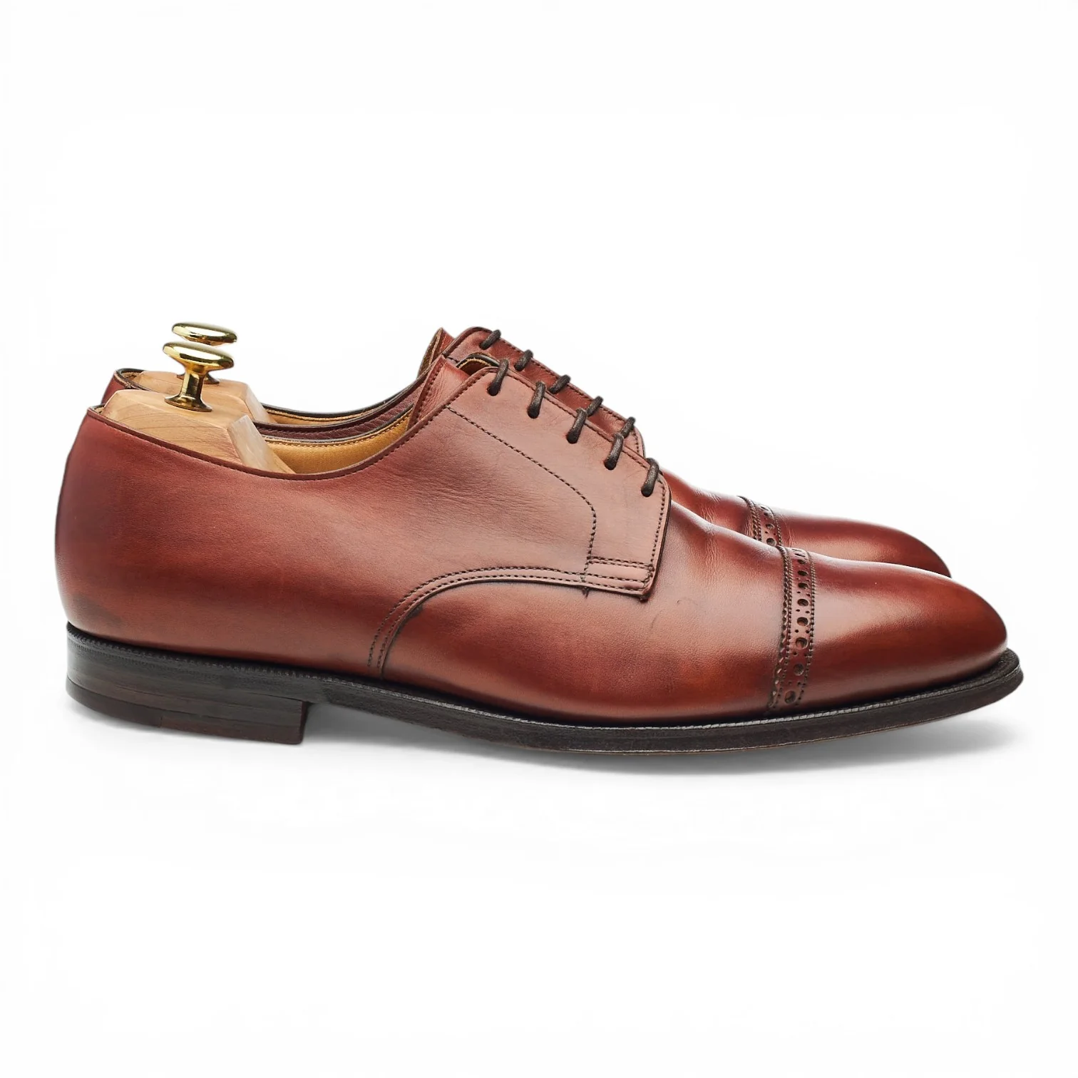'Draycott' Tan Brown Leather Derby UK 9 G