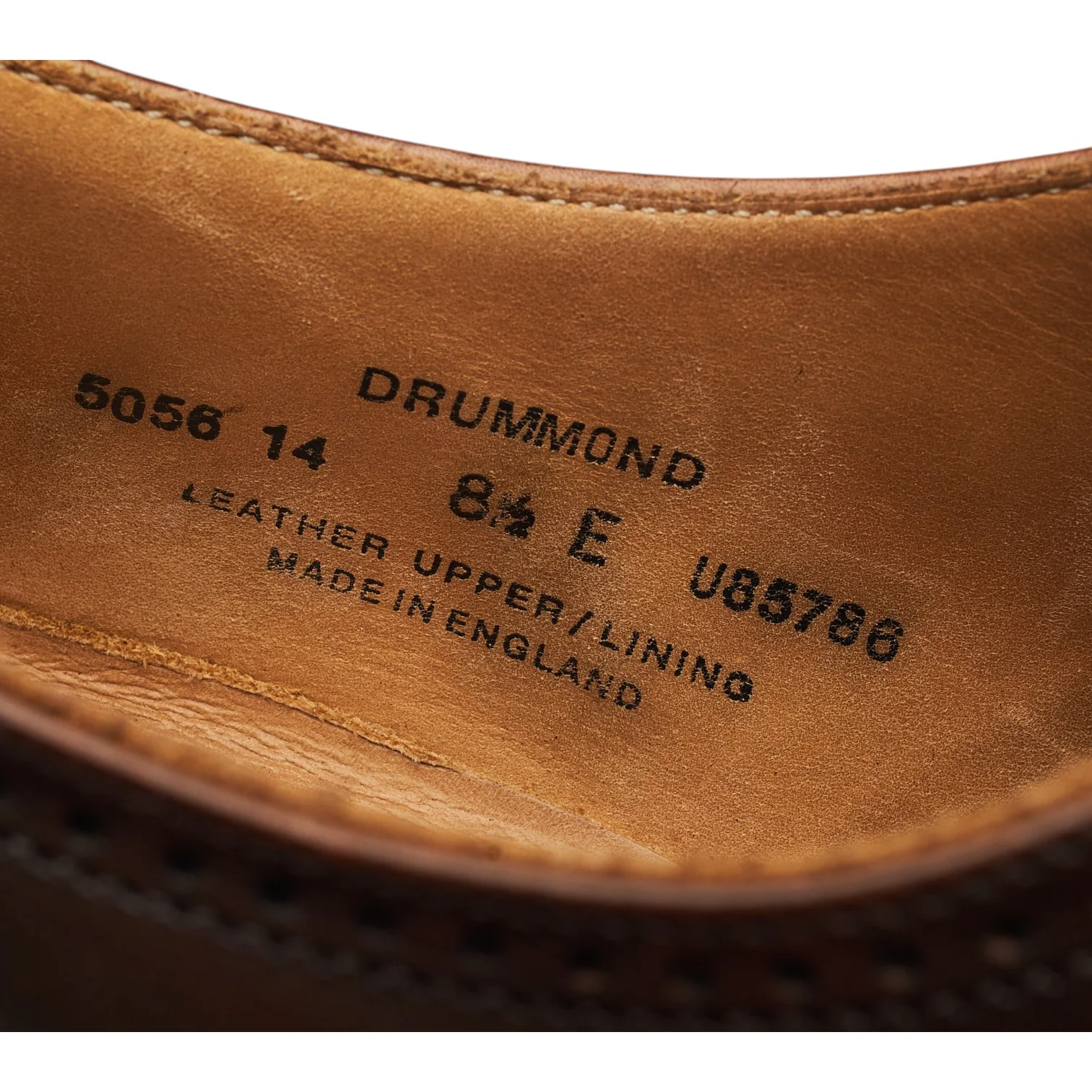 'Drummond' Dark Brown Leather Oxford Brogues UK 8.5 E - Image 7