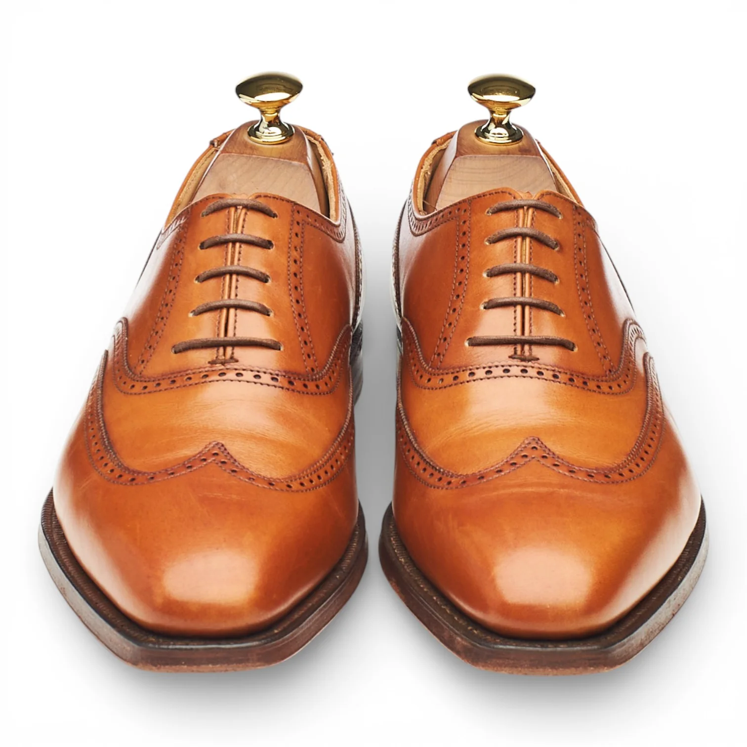 'Drummond' Tan Brown Leather Oxford Brogues UK 6 E - Image 2