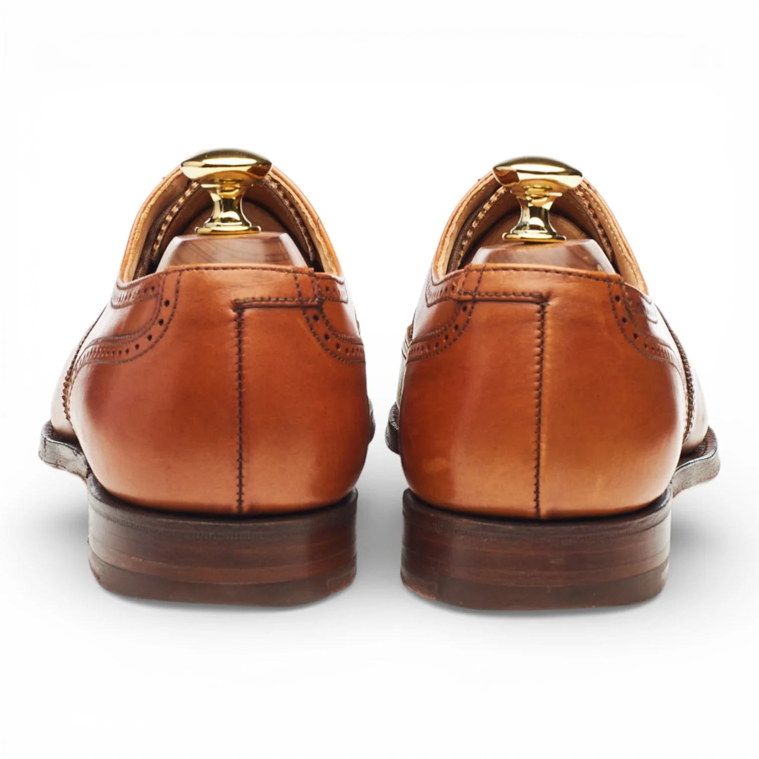 'Drummond' Tan Brown Leather Oxford Brogues UK 6 E - Image 4