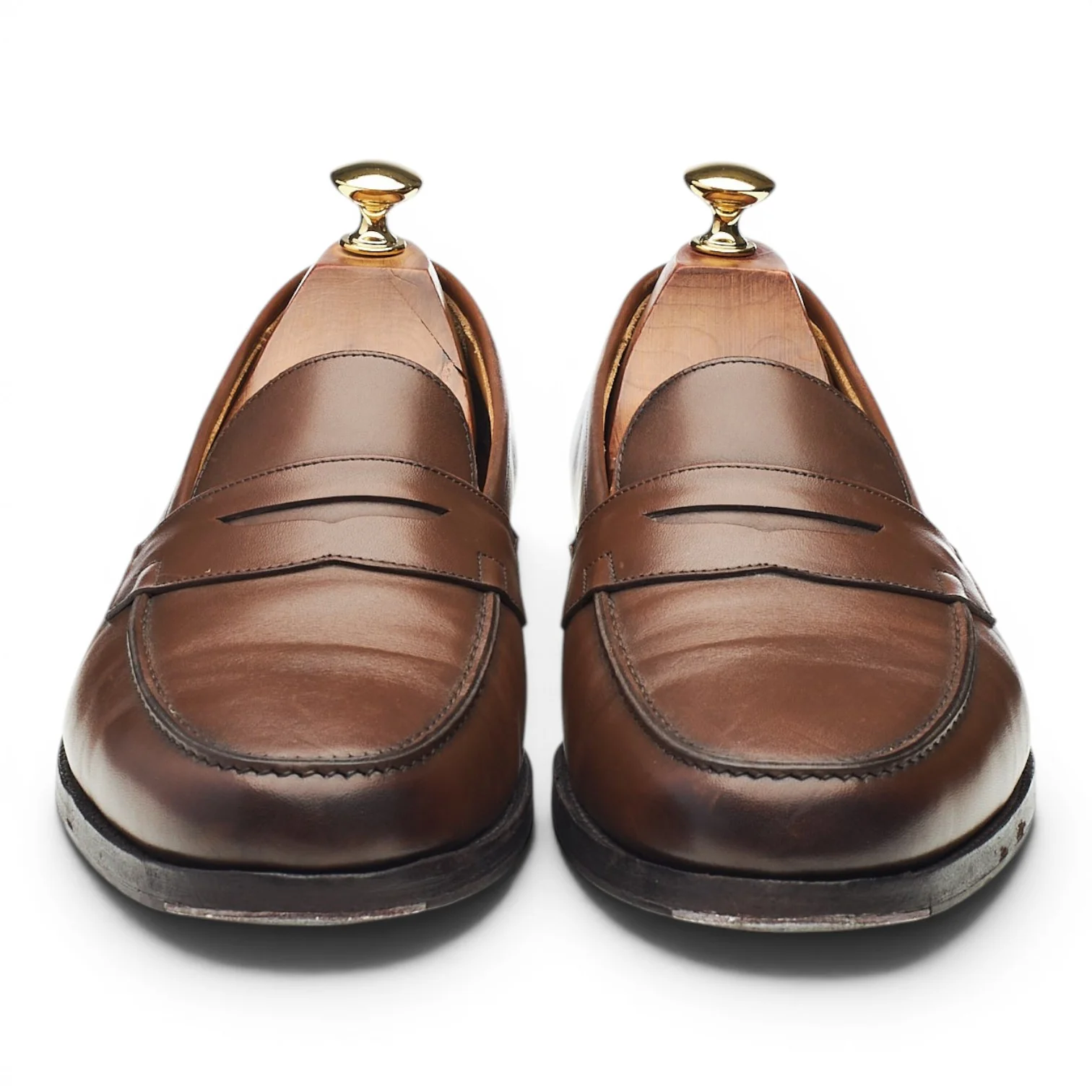 'Duke' Brown Leather Loafers UK 9.5 E - Image 2