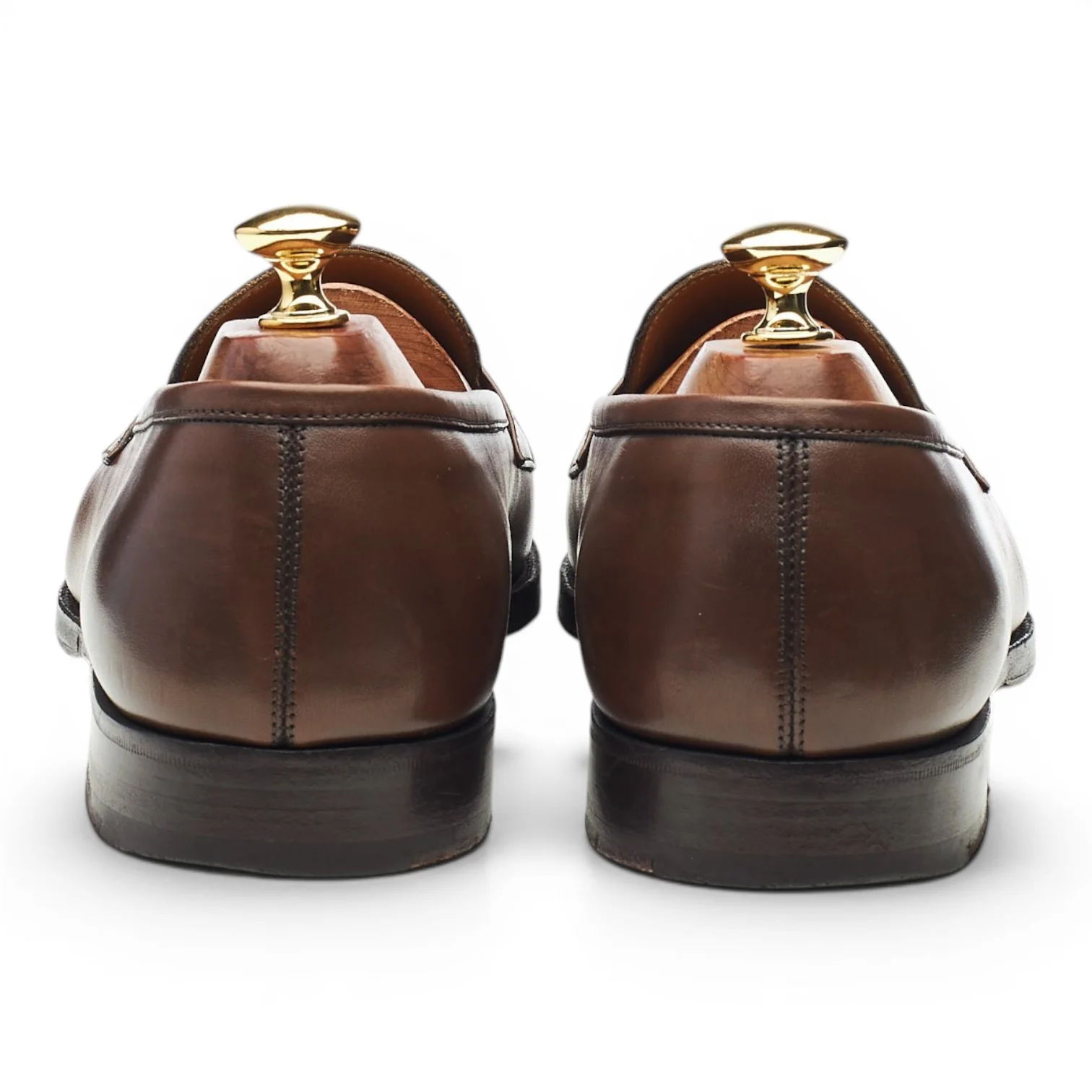 'Duke' Brown Leather Loafers UK 9.5 E - Image 4