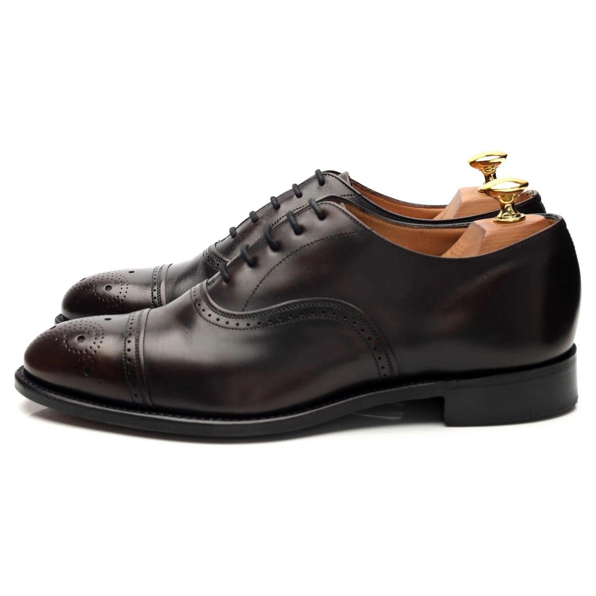 Royal Collection 'Duke' Dark Brown Leather Oxford Brogues UK 6.5 F - Image 3