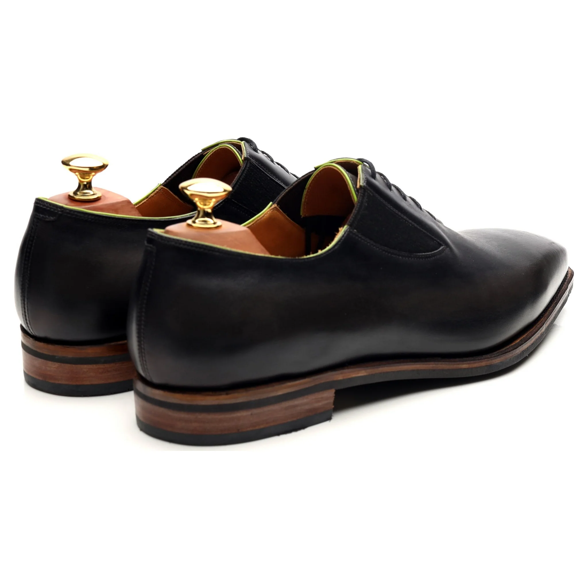 'Easy' Dark Grey Leather Elasticated Oxford UK 9.5 E - Image 5