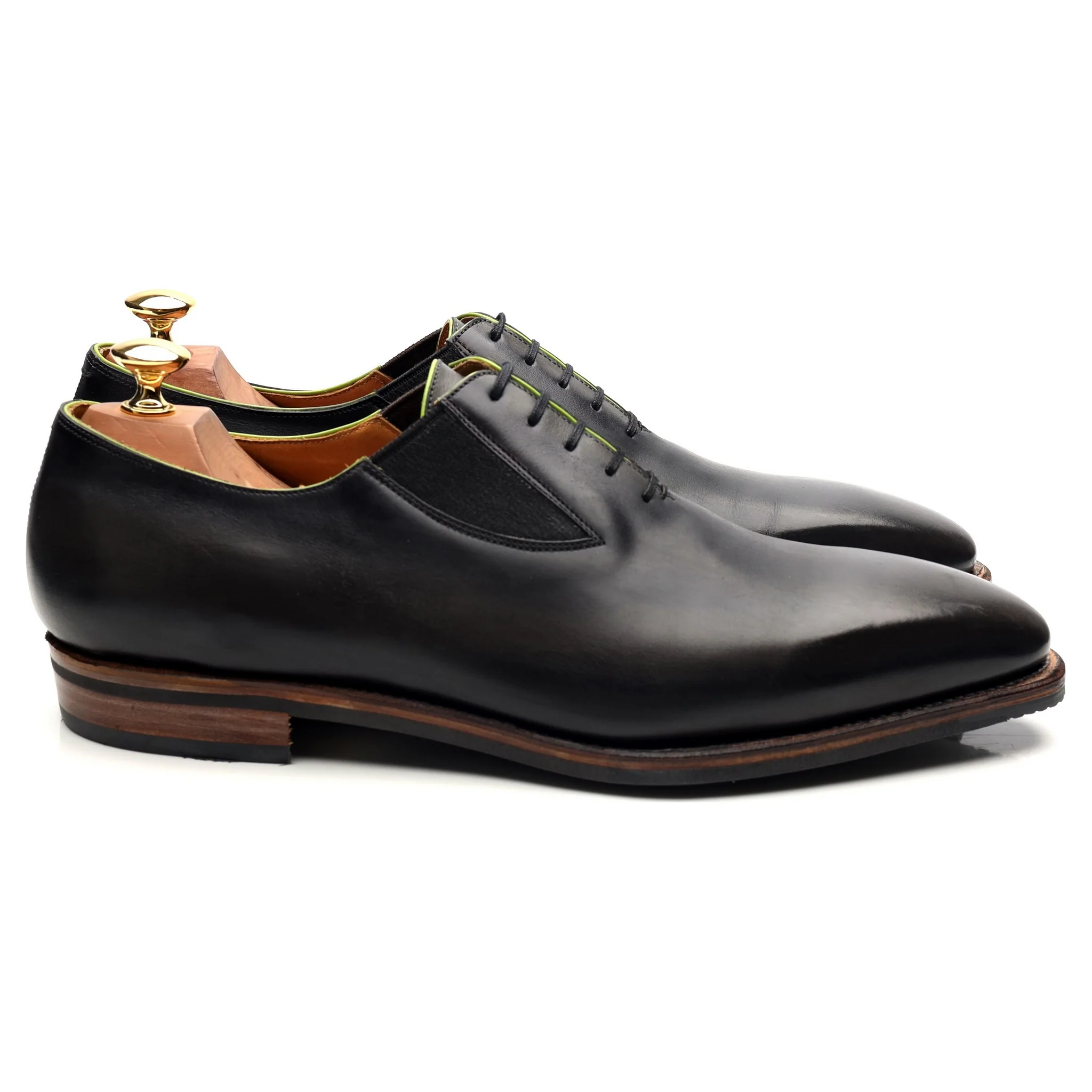 'Easy' Dark Grey Leather Elasticated Oxford UK 9.5 E - Image 6