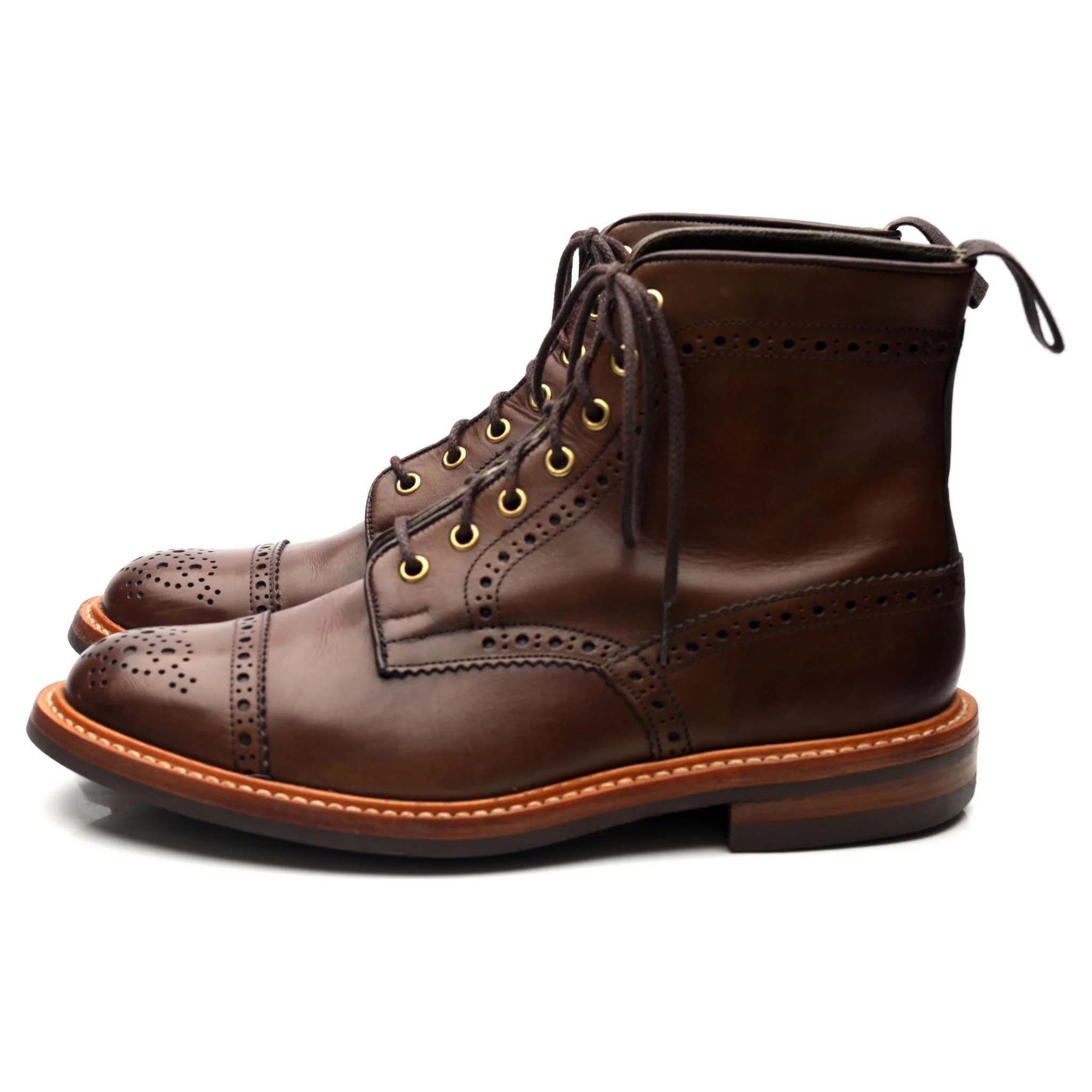'Eaton' Brown Leather Boots UK 9 - Image 2