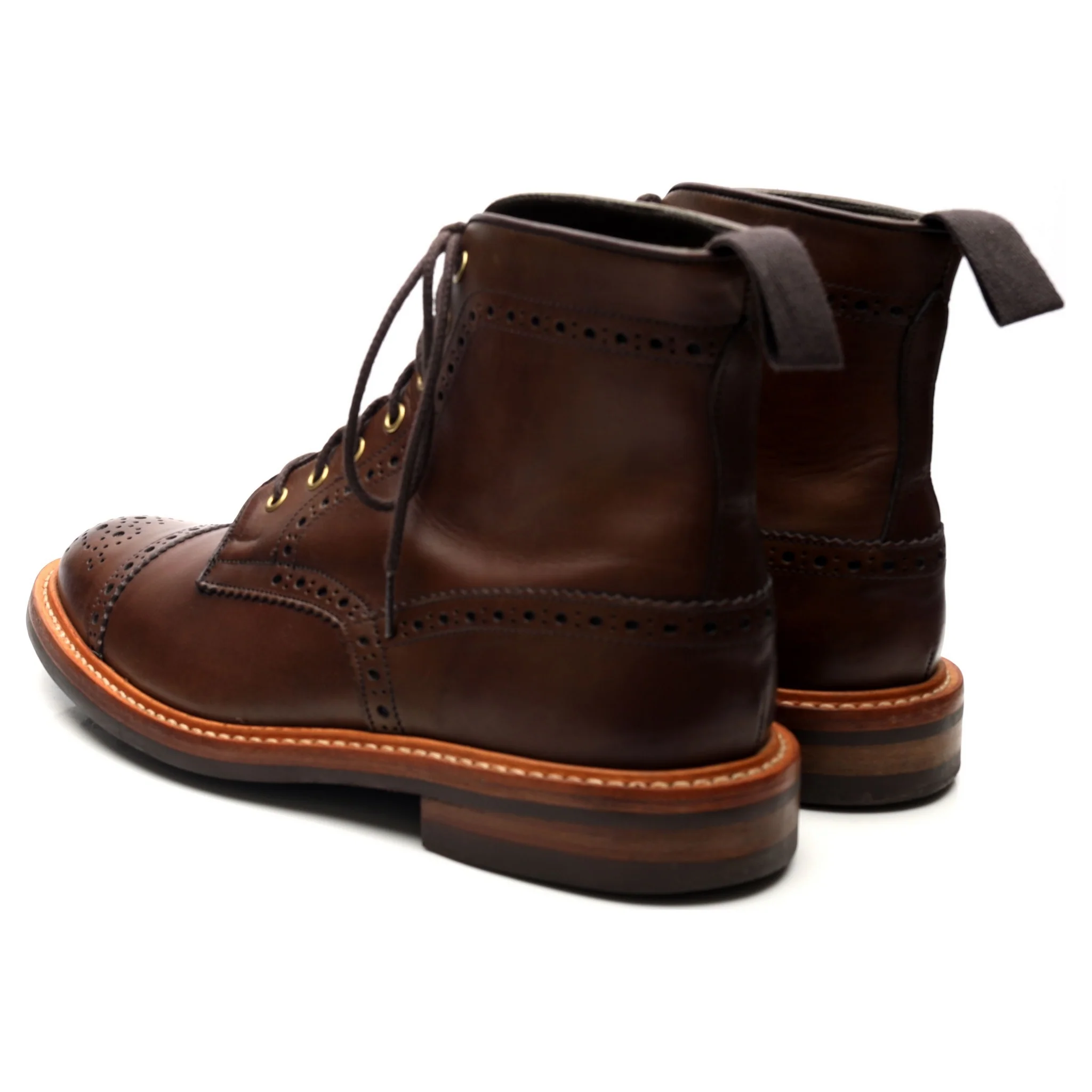 'Eaton' Brown Leather Boots UK 9 - Image 3