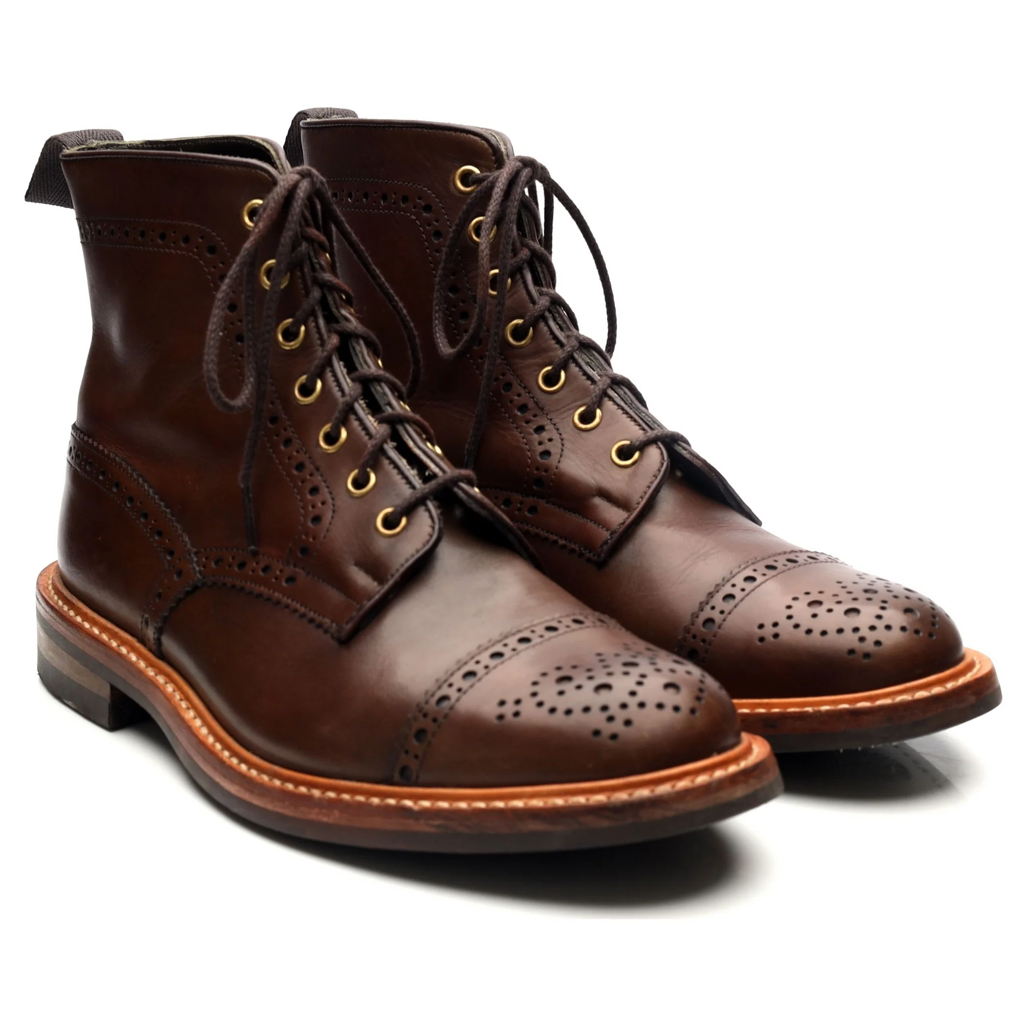 'Eaton' Brown Leather Boots UK 9 - Image 7