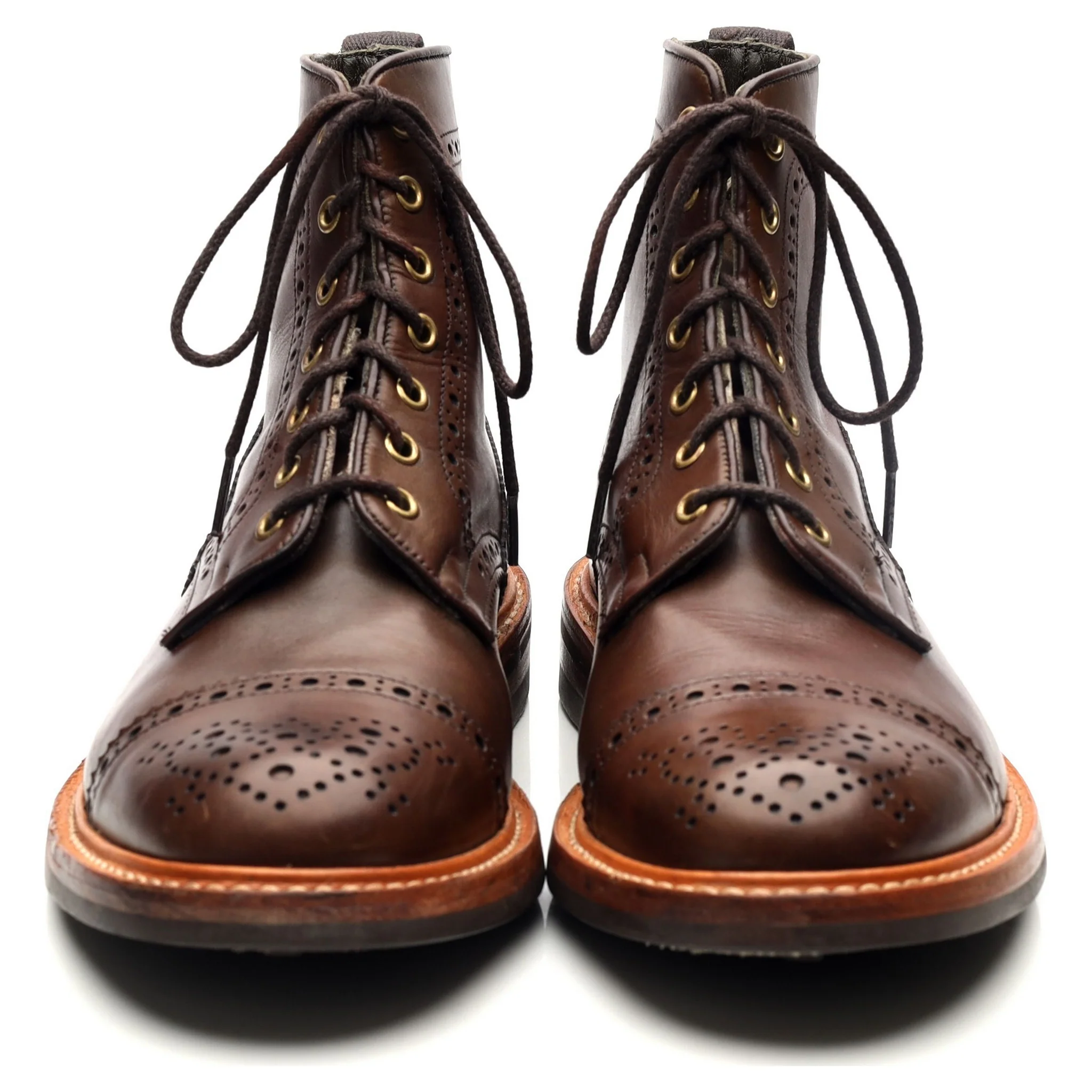 'Eaton' Brown Leather Boots UK 9 - Image 8