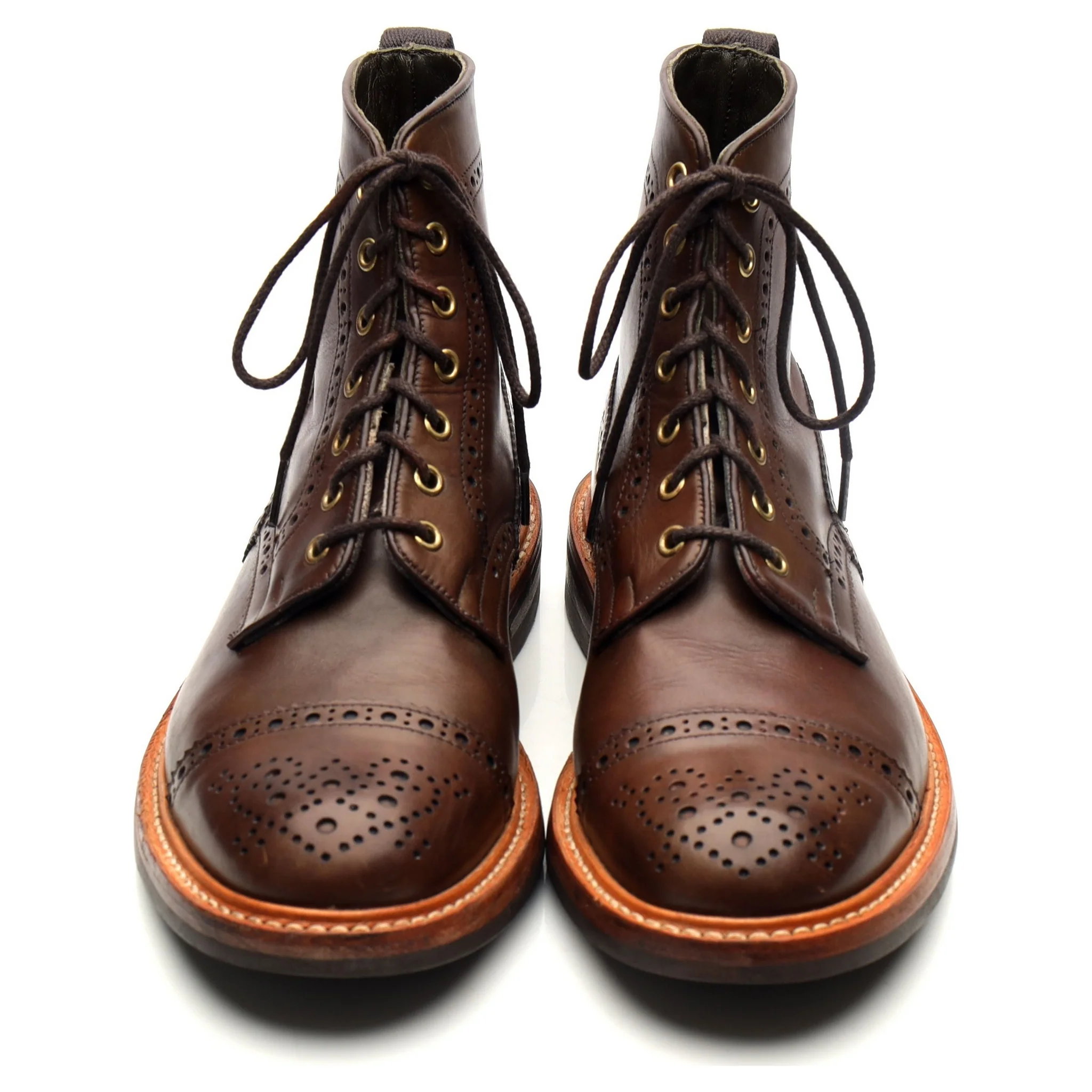 'Eaton' Brown Leather Boots UK 9 - Image 9