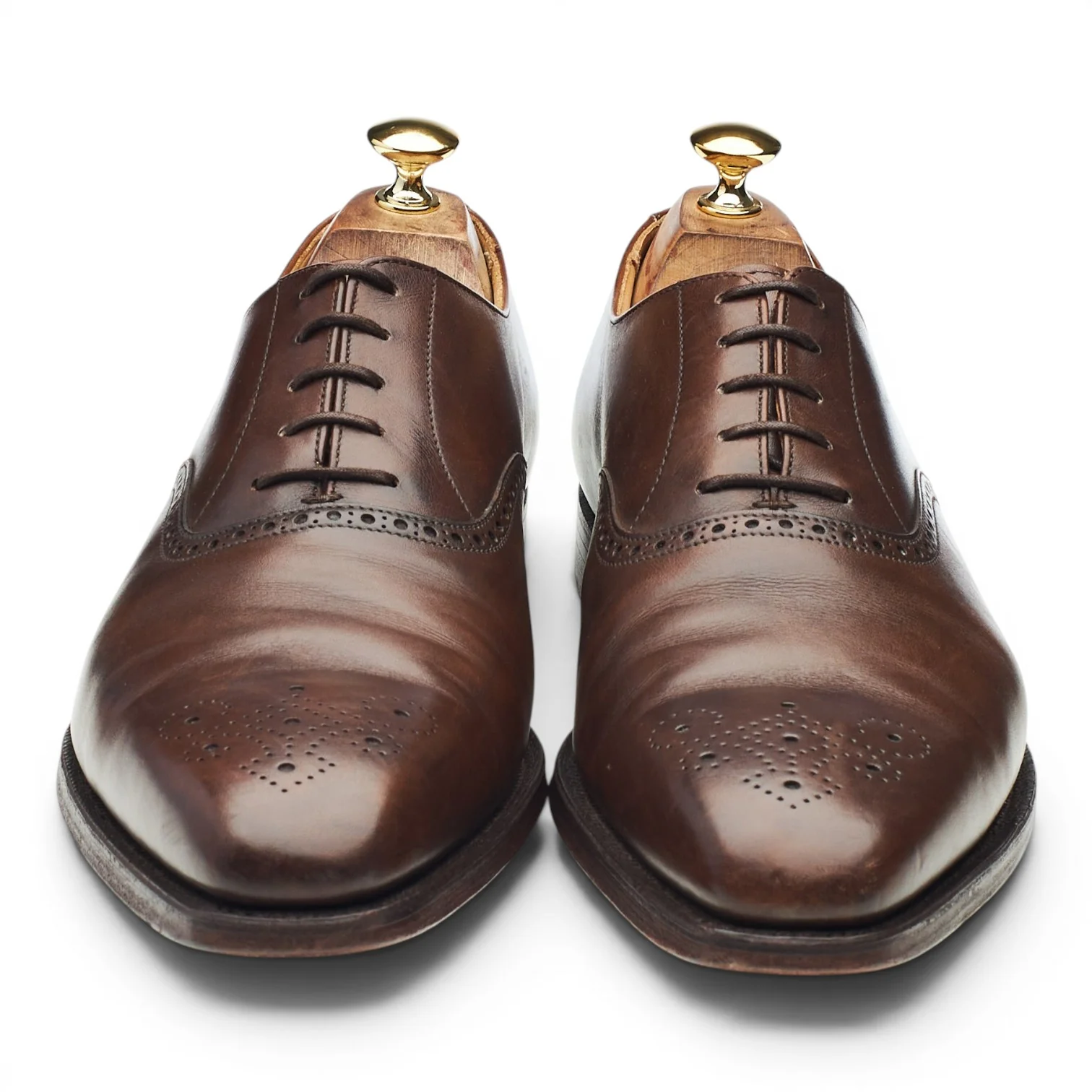 'Edgware' Dark Brown Leather Oxford Brogues UK 10 E - Image 2