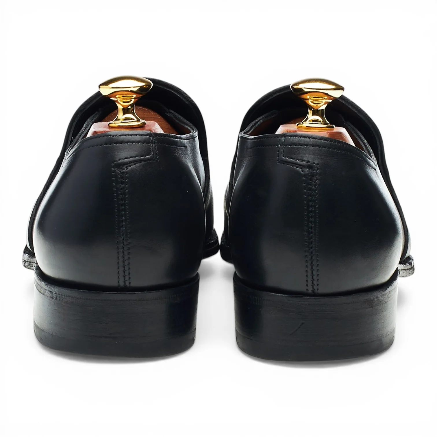 'Edward' Black Leather Slip On Loafers UK 9.5 E - Image 4