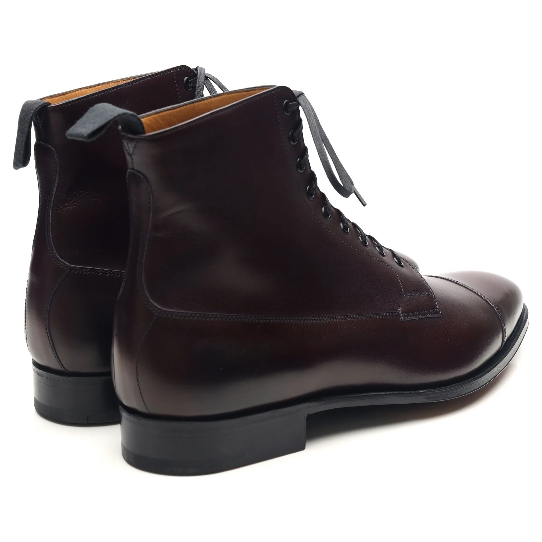 'Albion' Burgundy Leather Boots UK 8 E - Image 5