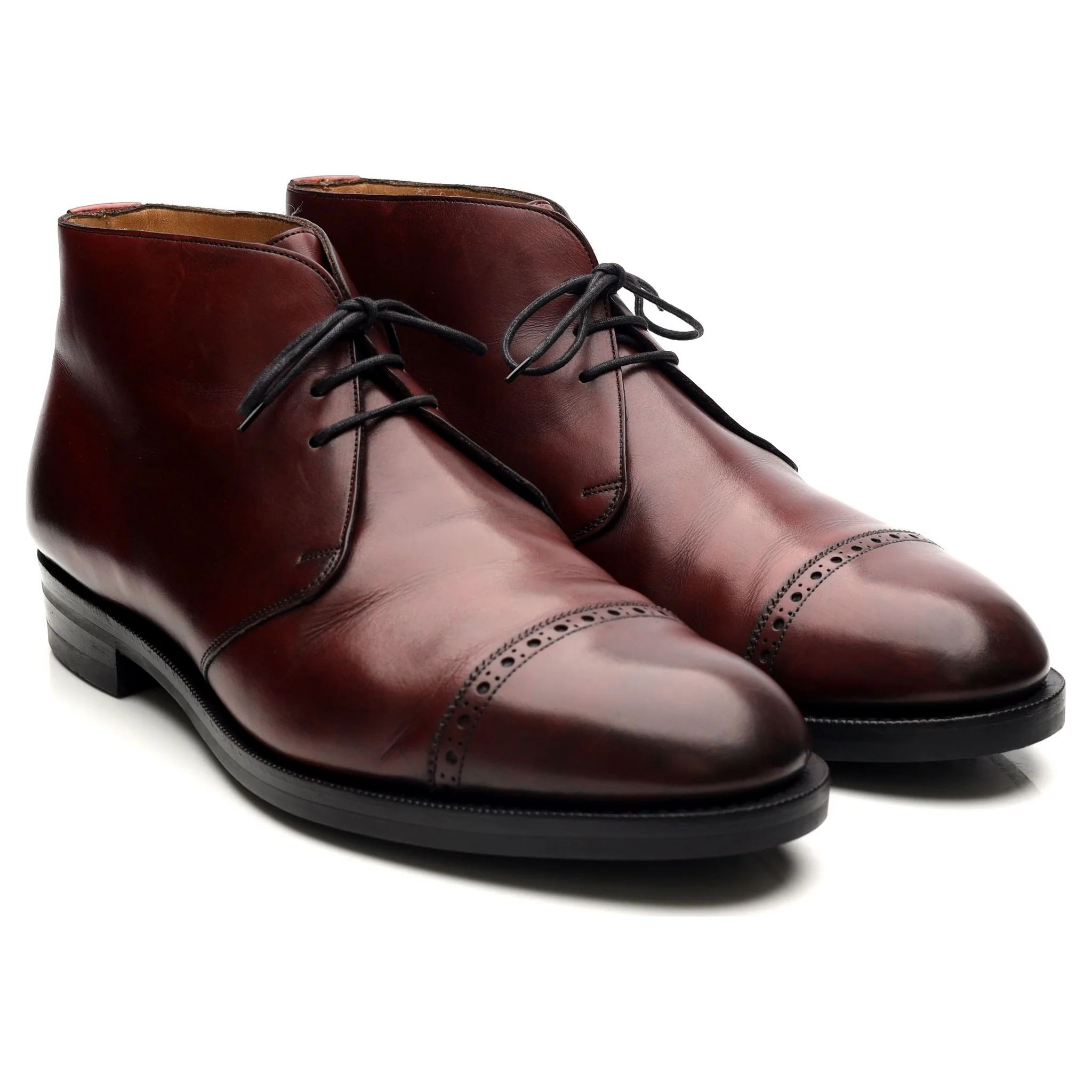 'Lomond' Burgundy Leather Chukka Boots UK 11 F - Image 7