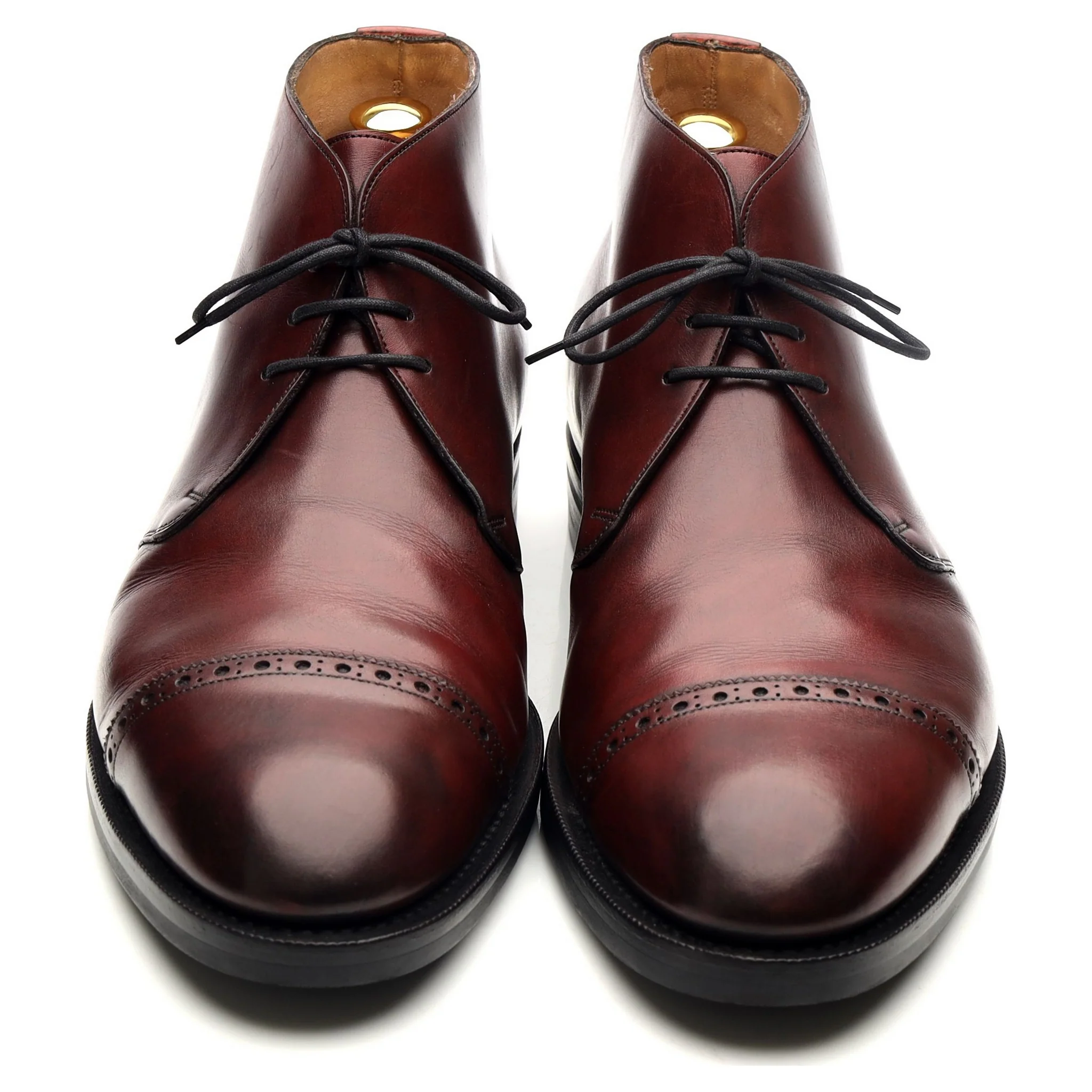 'Lomond' Burgundy Leather Chukka Boots UK 11 F - Image 9