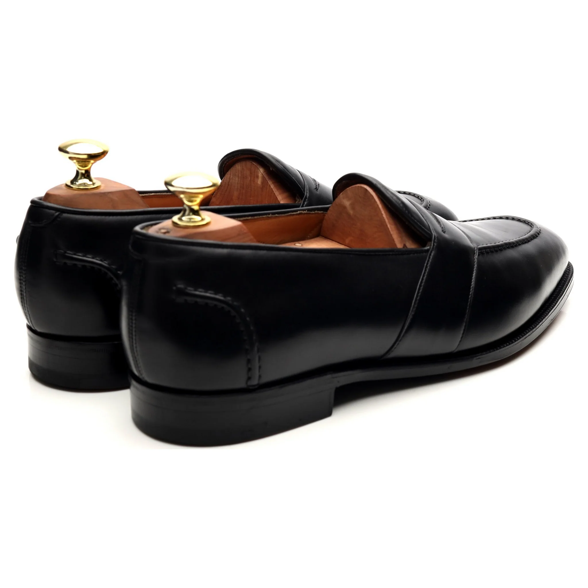 Ralph Lauren Black Leather Split Toe Loafers UK 7.5 - Image 5