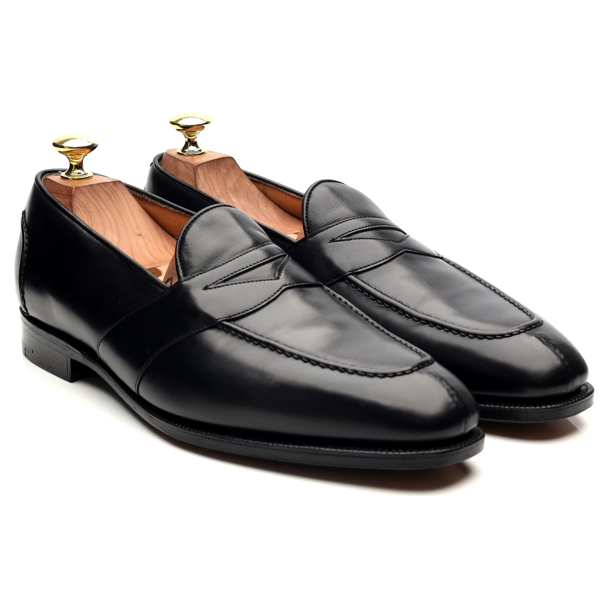 Ralph Lauren Black Leather Split Toe Loafers UK 7.5 - Image 7