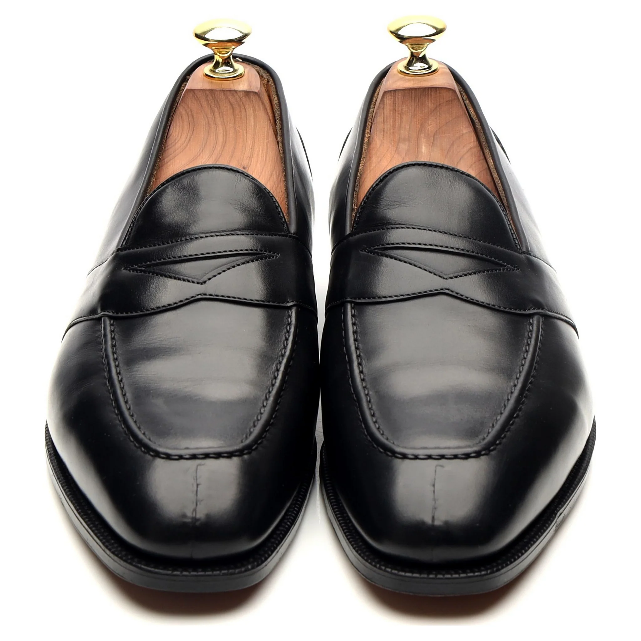 Ralph Lauren Black Leather Split Toe Loafers UK 7.5 - Image 9