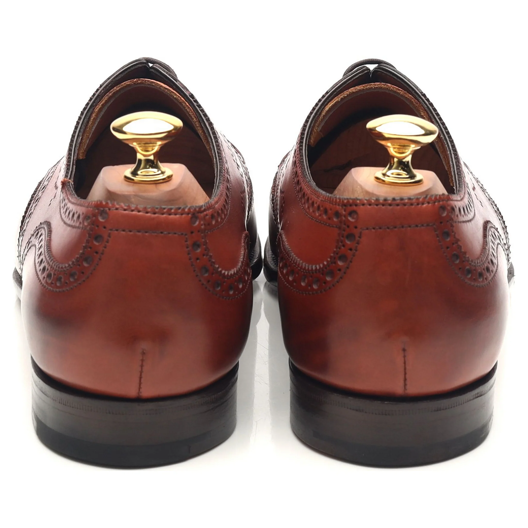 'Sandringham' Tan Brown Leather Derby Brogues UK 9.5 D - Image 4