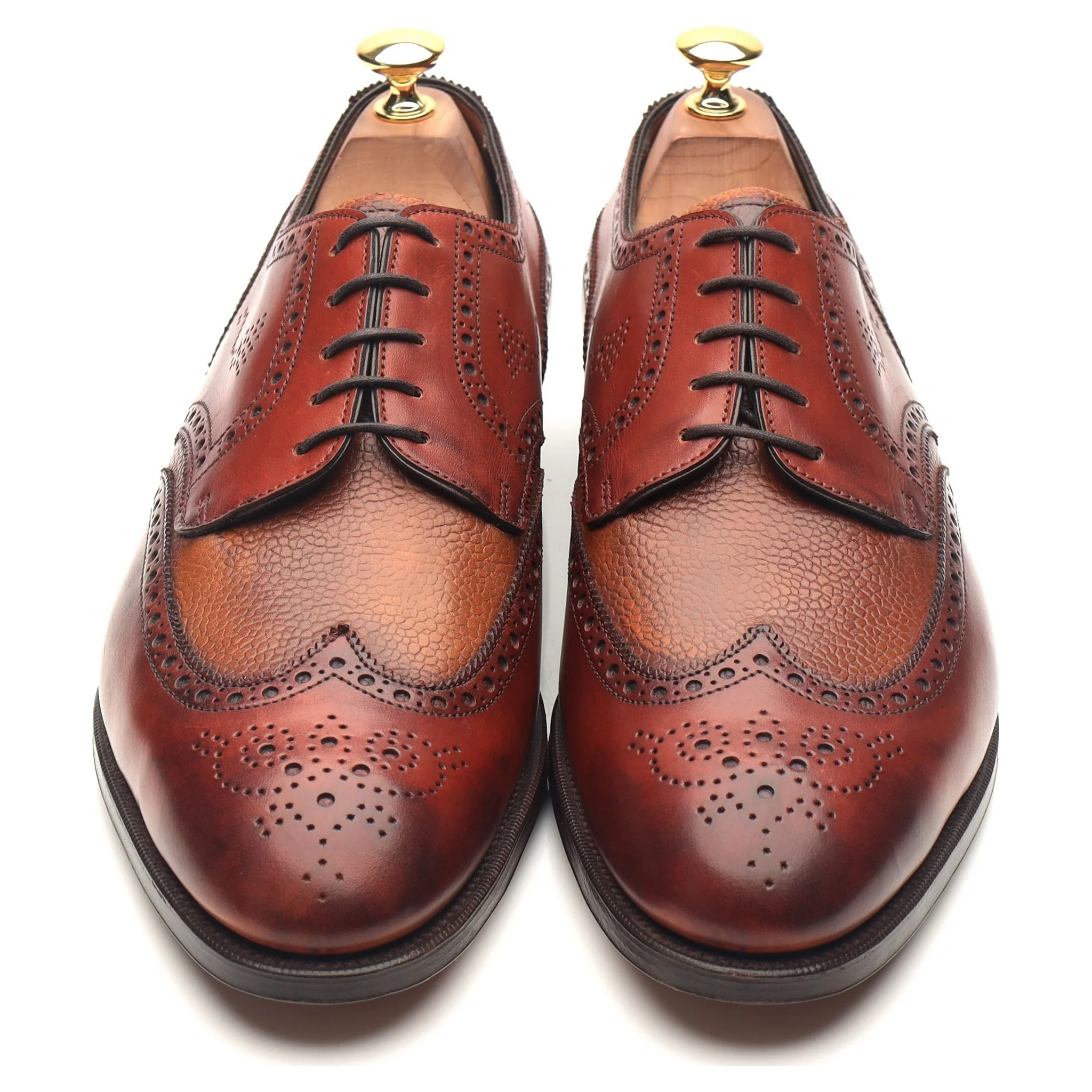 'Sandringham' Tan Brown Leather Derby Brogues UK 9.5 D - Image 9