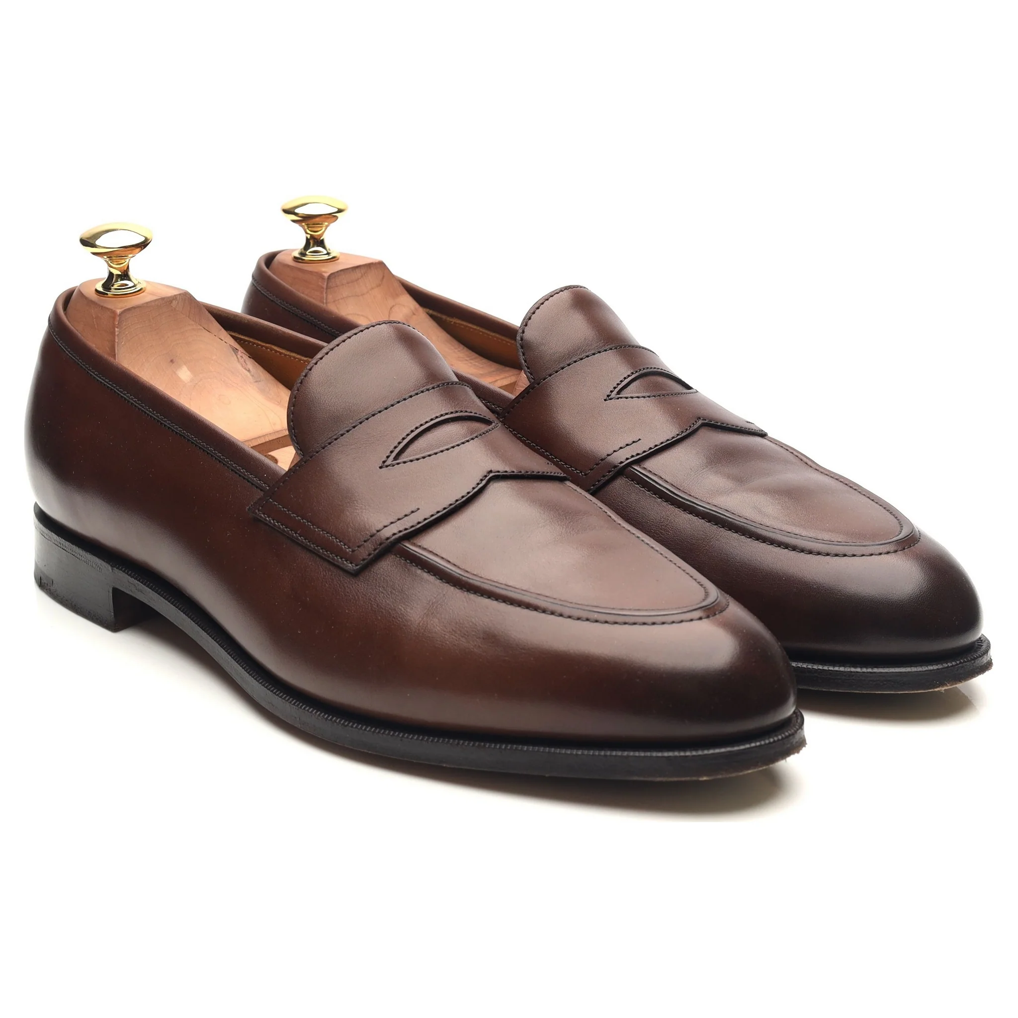 'Piccadilly' Dark Brown Leather Loafers UK 9.5 E - Image 7