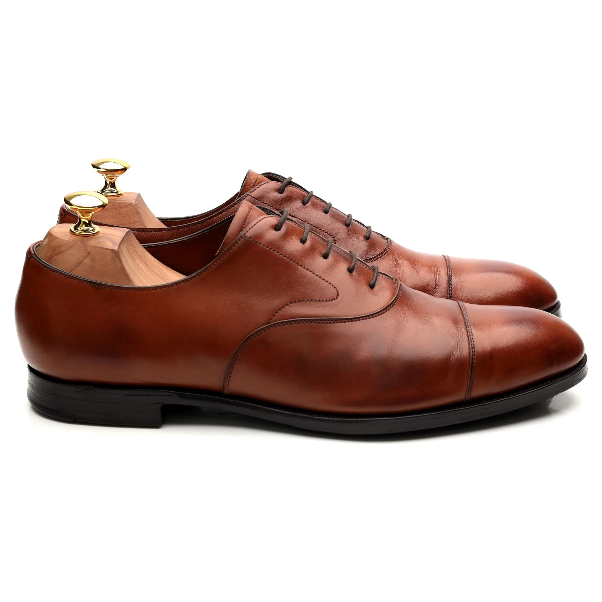 'Chelsea' Tan Brown Leather Oxford UK 10.5 D - Image 6