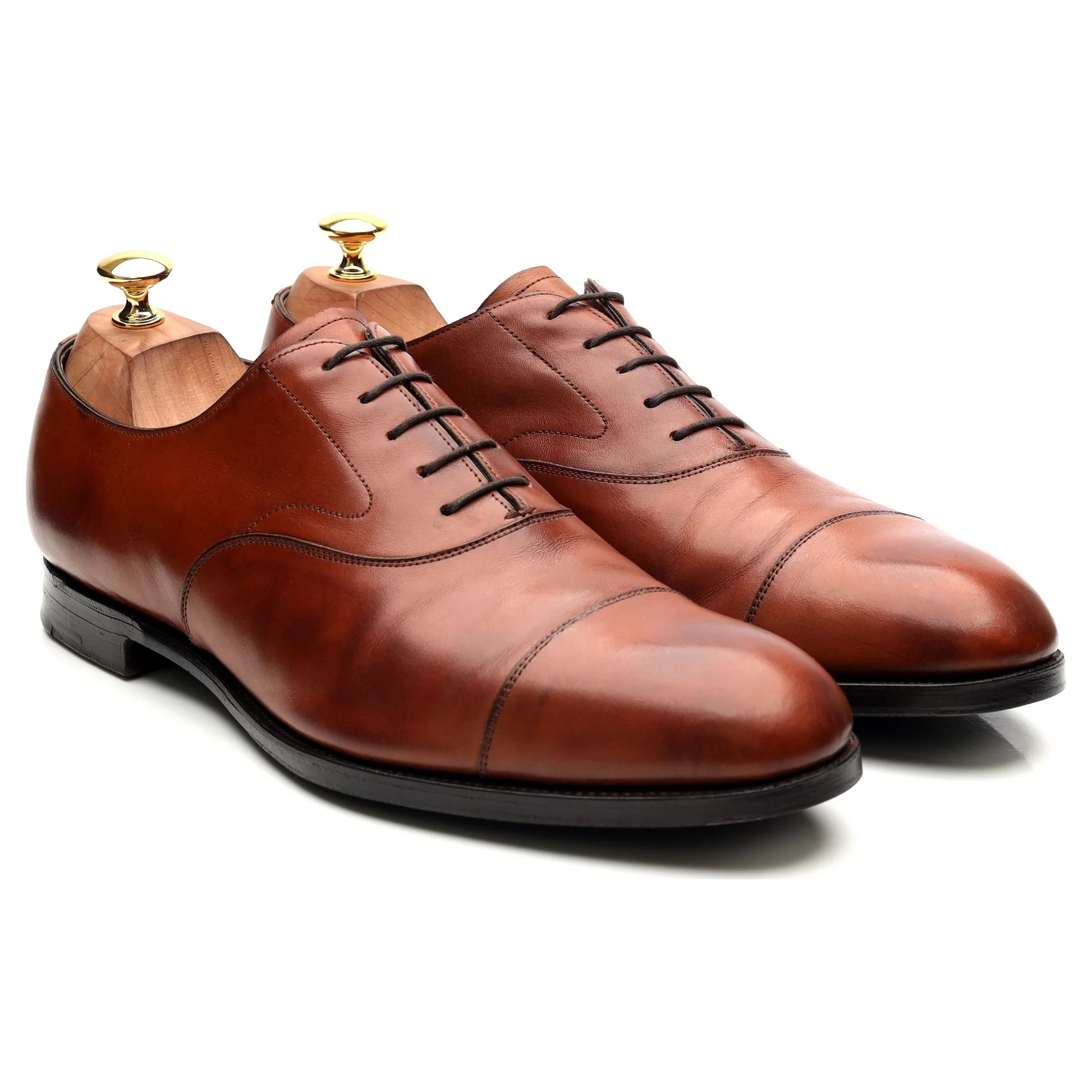 'Chelsea' Tan Brown Leather Oxford UK 10.5 D - Image 7