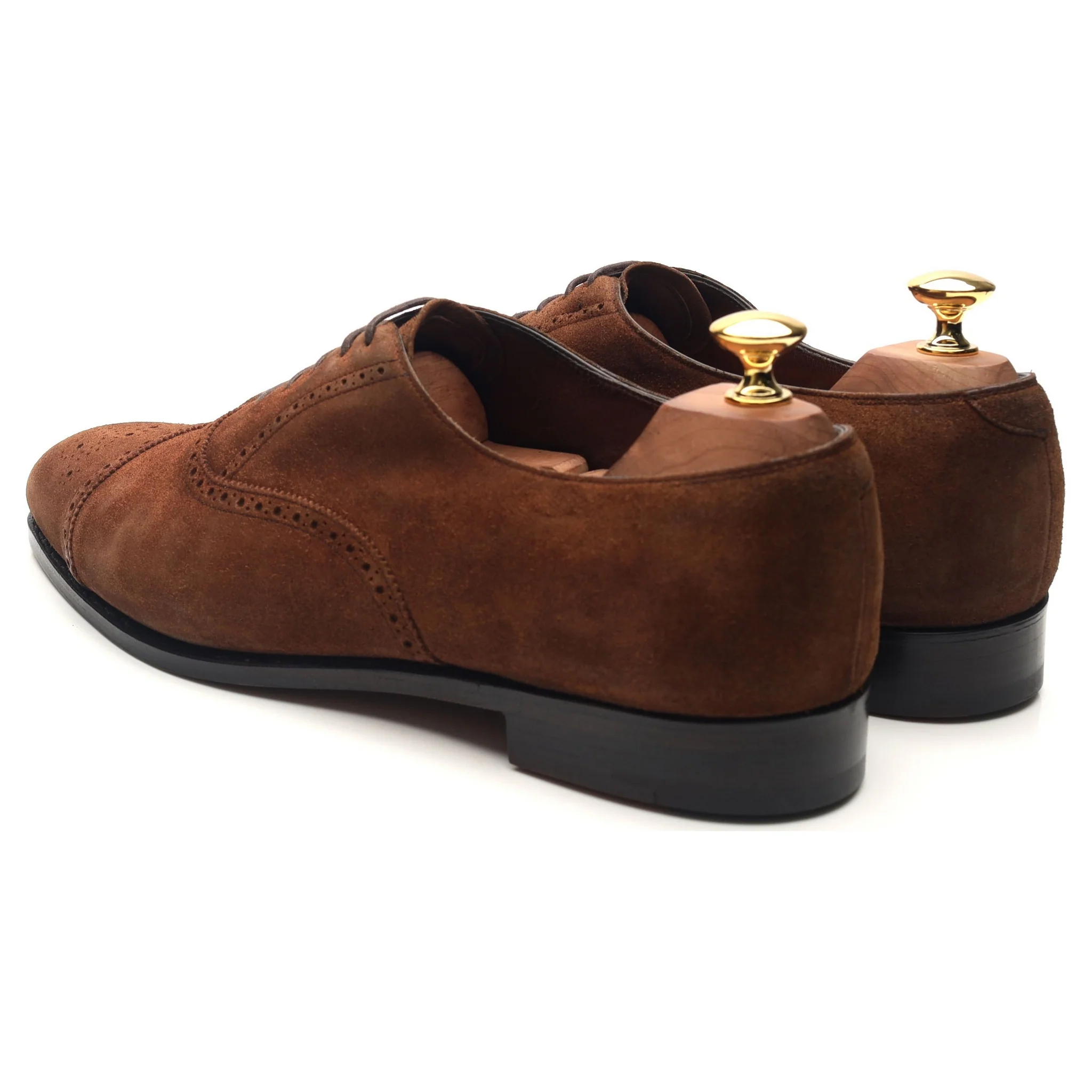 'Asquith' Brown Suede Oxford Semi Brogues UK 9.5 D - Image 3