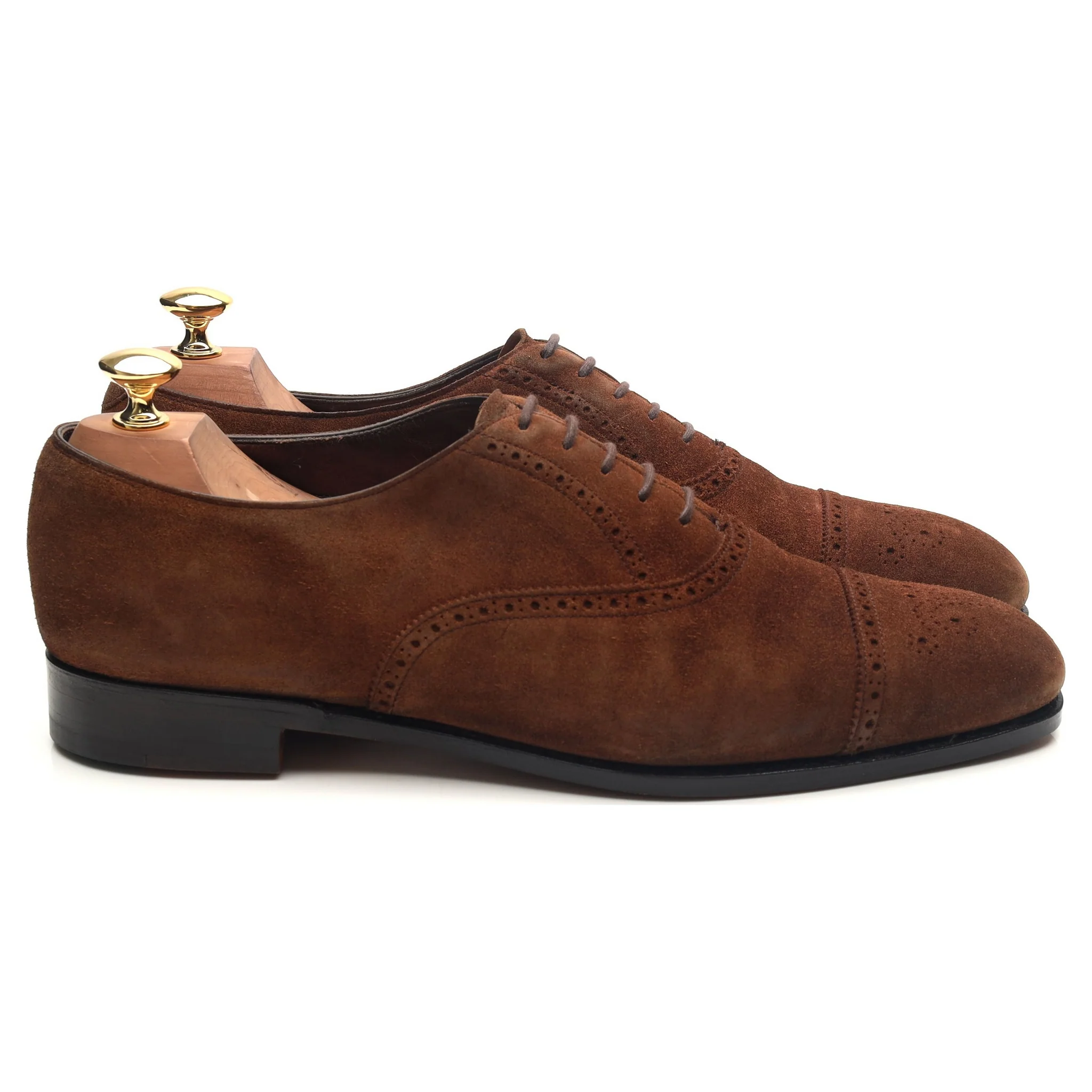 'Asquith' Brown Suede Oxford Semi Brogues UK 9.5 D - Image 6