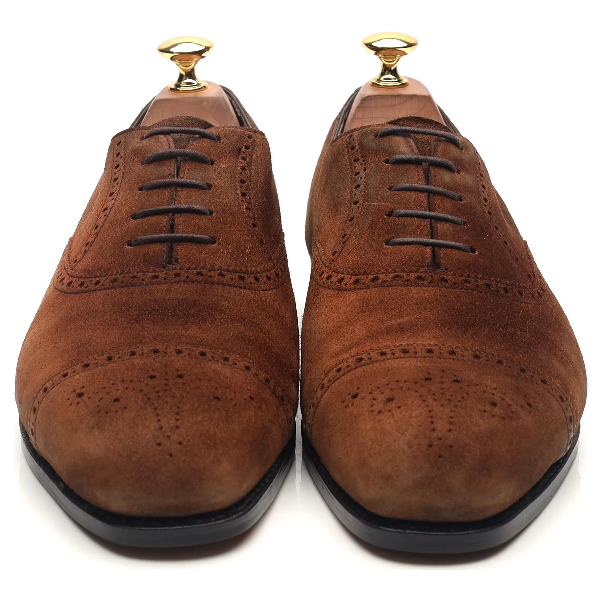 'Asquith' Brown Suede Oxford Semi Brogues UK 9.5 D - Image 8
