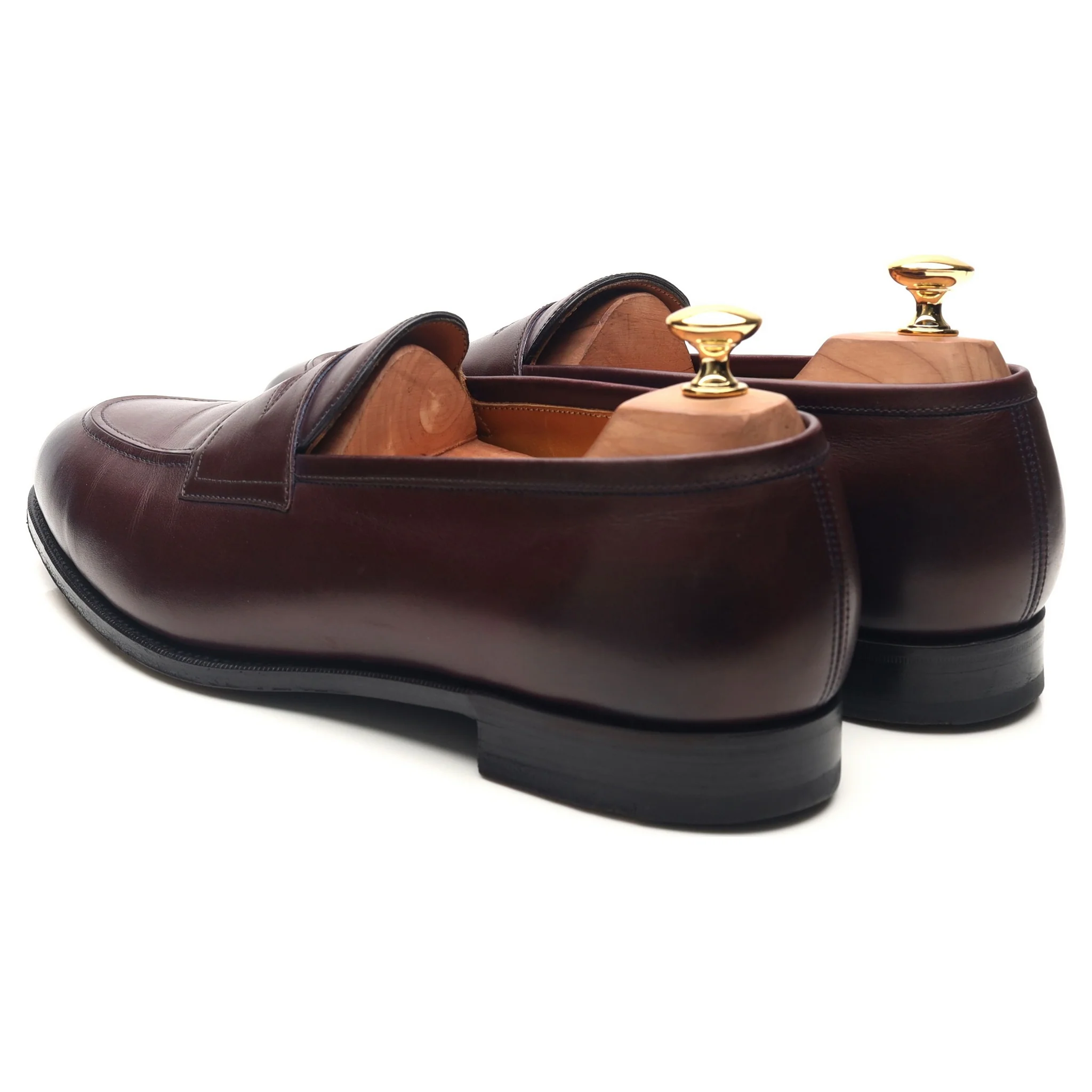 'Piccadilly' Burgundy Leather Loafers UK 10 E - Image 3
