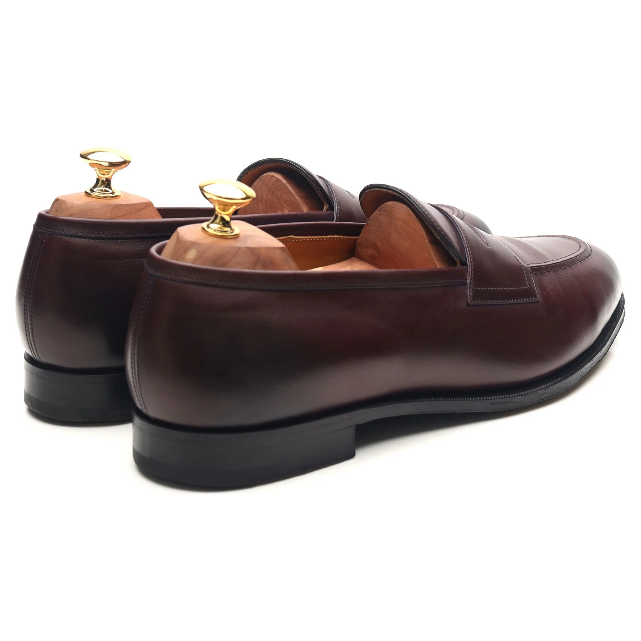'Piccadilly' Burgundy Leather Loafers UK 10 E - Image 5