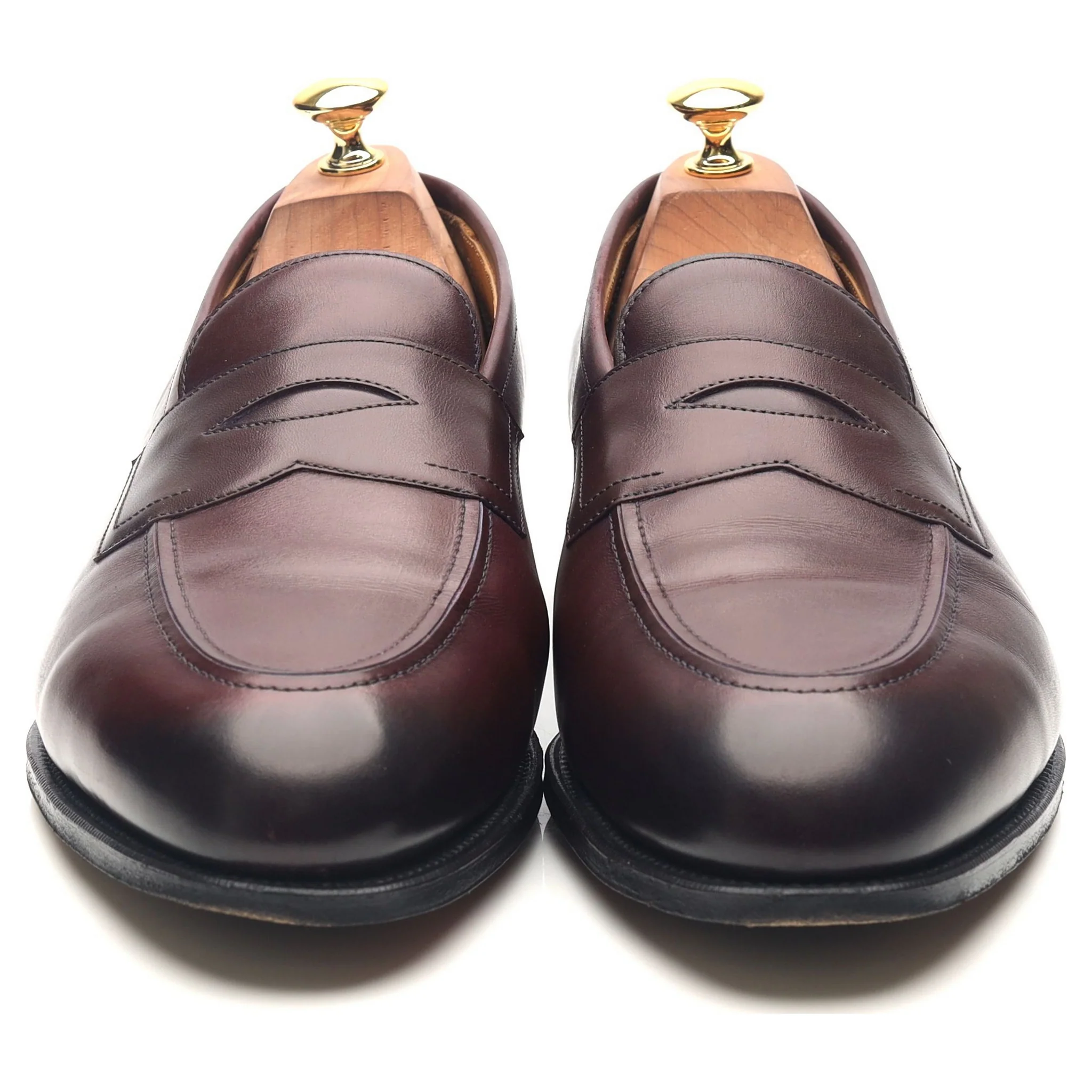 'Piccadilly' Burgundy Leather Loafers UK 10 E - Image 8