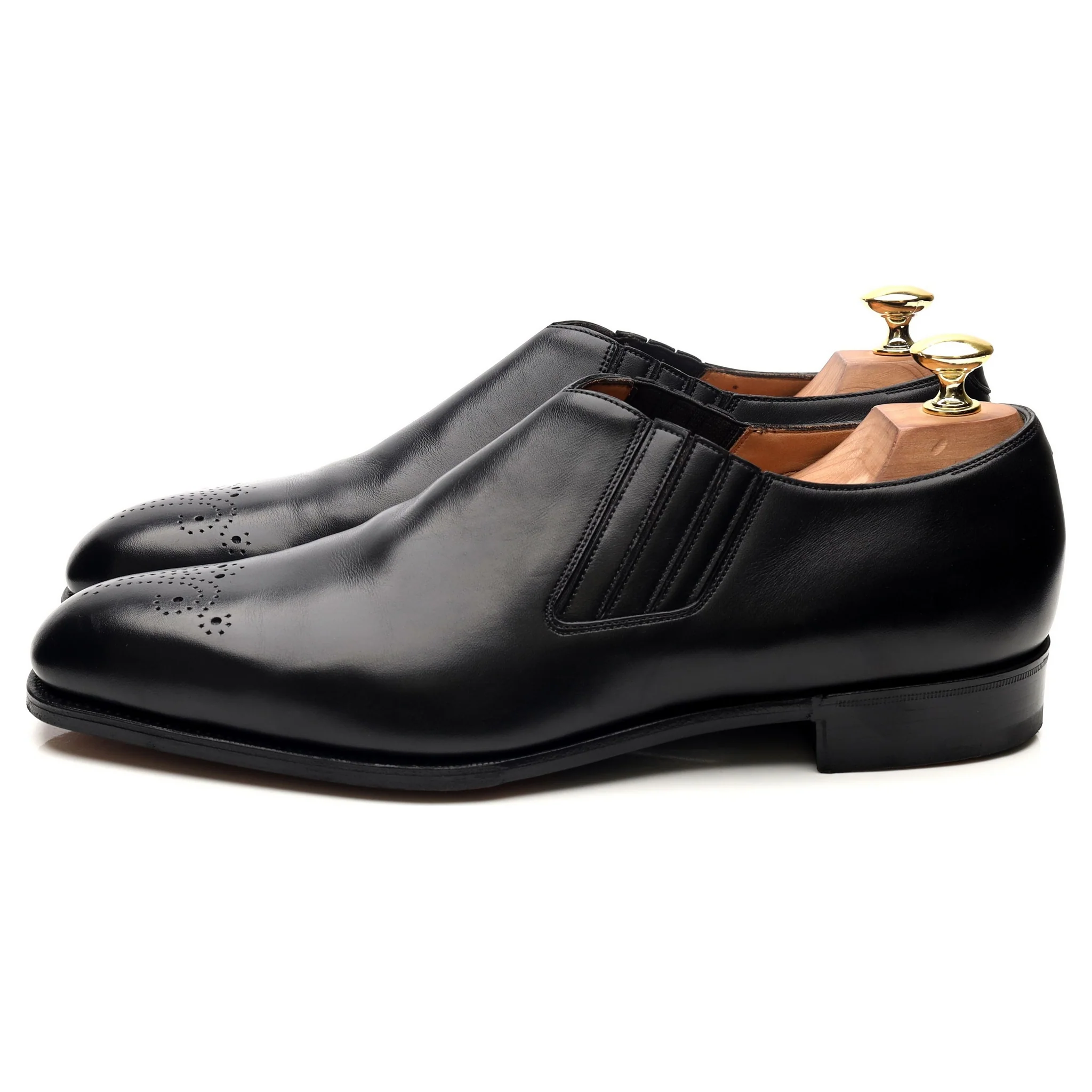 'Sulgrave' Black Leather Slip On Loafer UK 9 E - Image 2