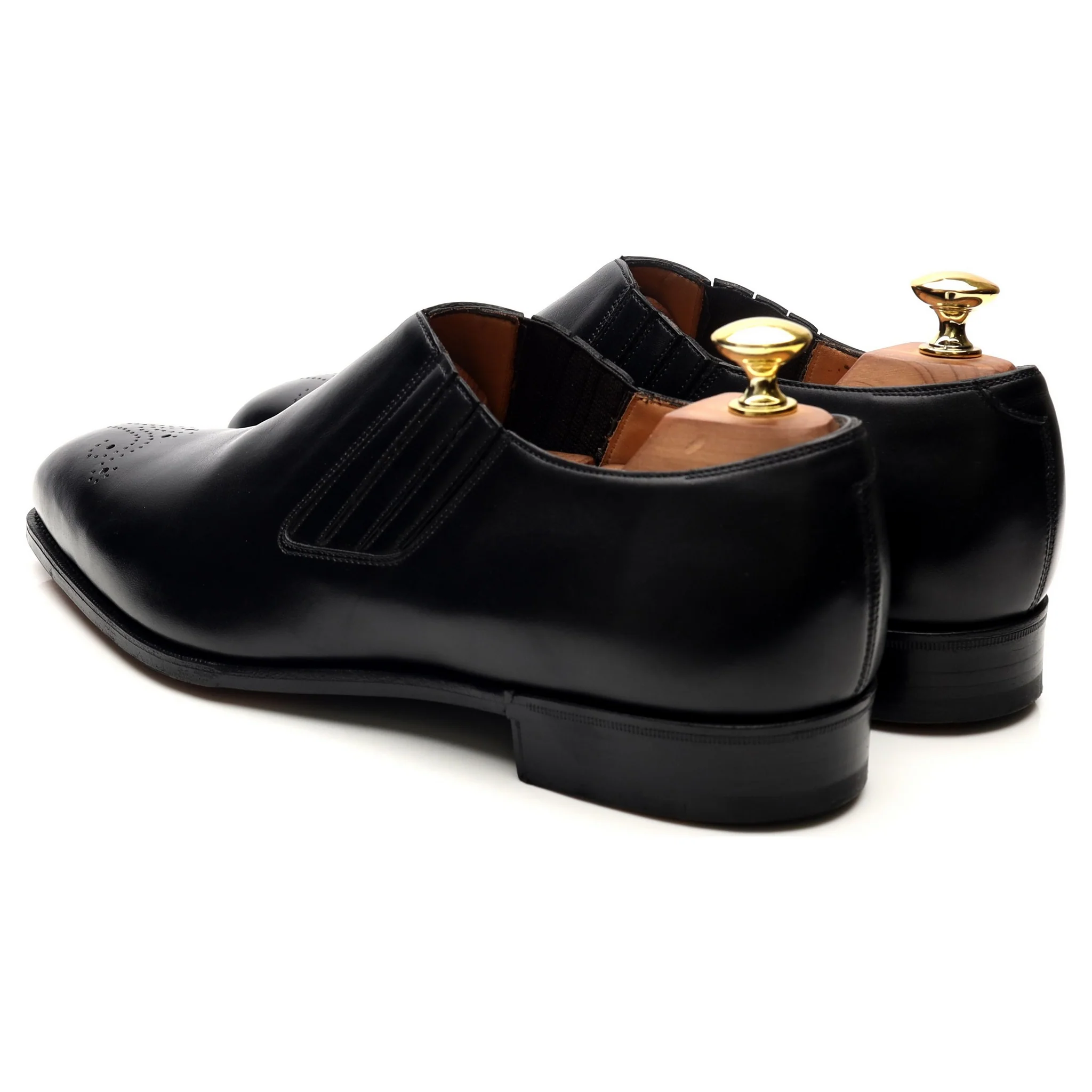 'Sulgrave' Black Leather Slip On Loafer UK 9 E - Image 3