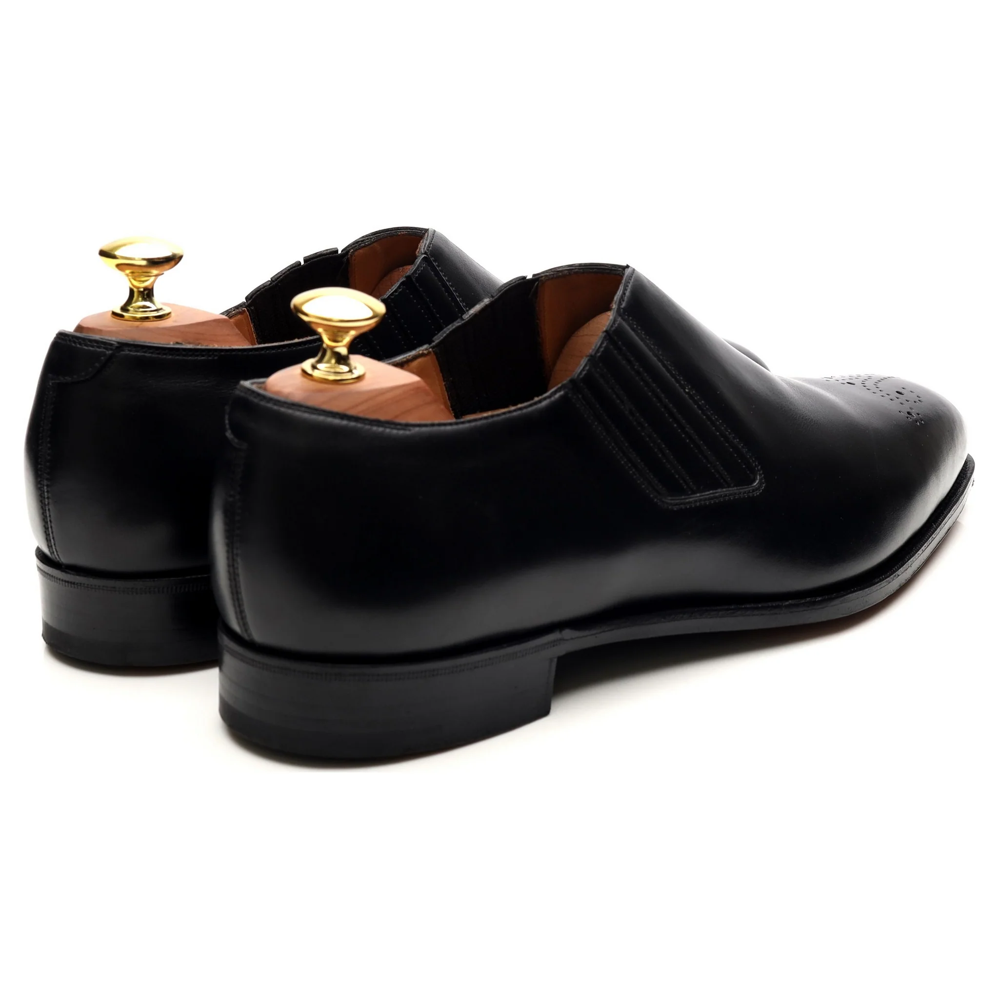 'Sulgrave' Black Leather Slip On Loafer UK 9 E - Image 5