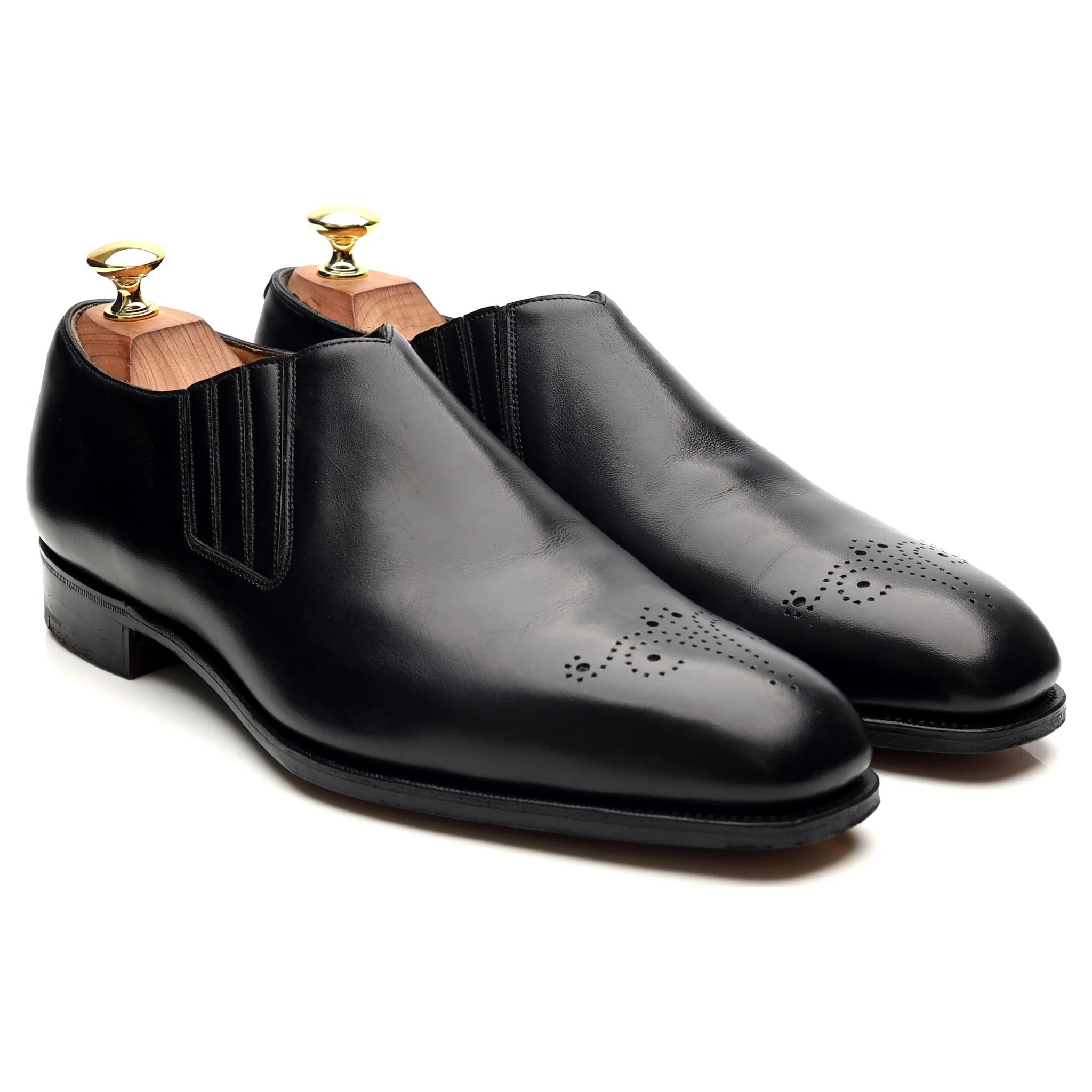 'Sulgrave' Black Leather Slip On Loafer UK 9 E - Image 7