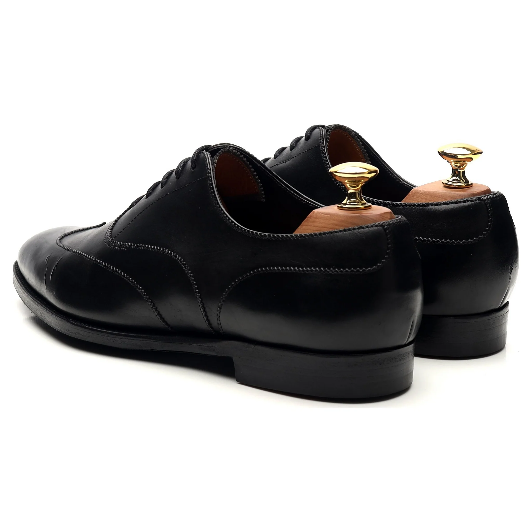 'Beaulieu' Black Leather Oxford UK 7 E - Image 5