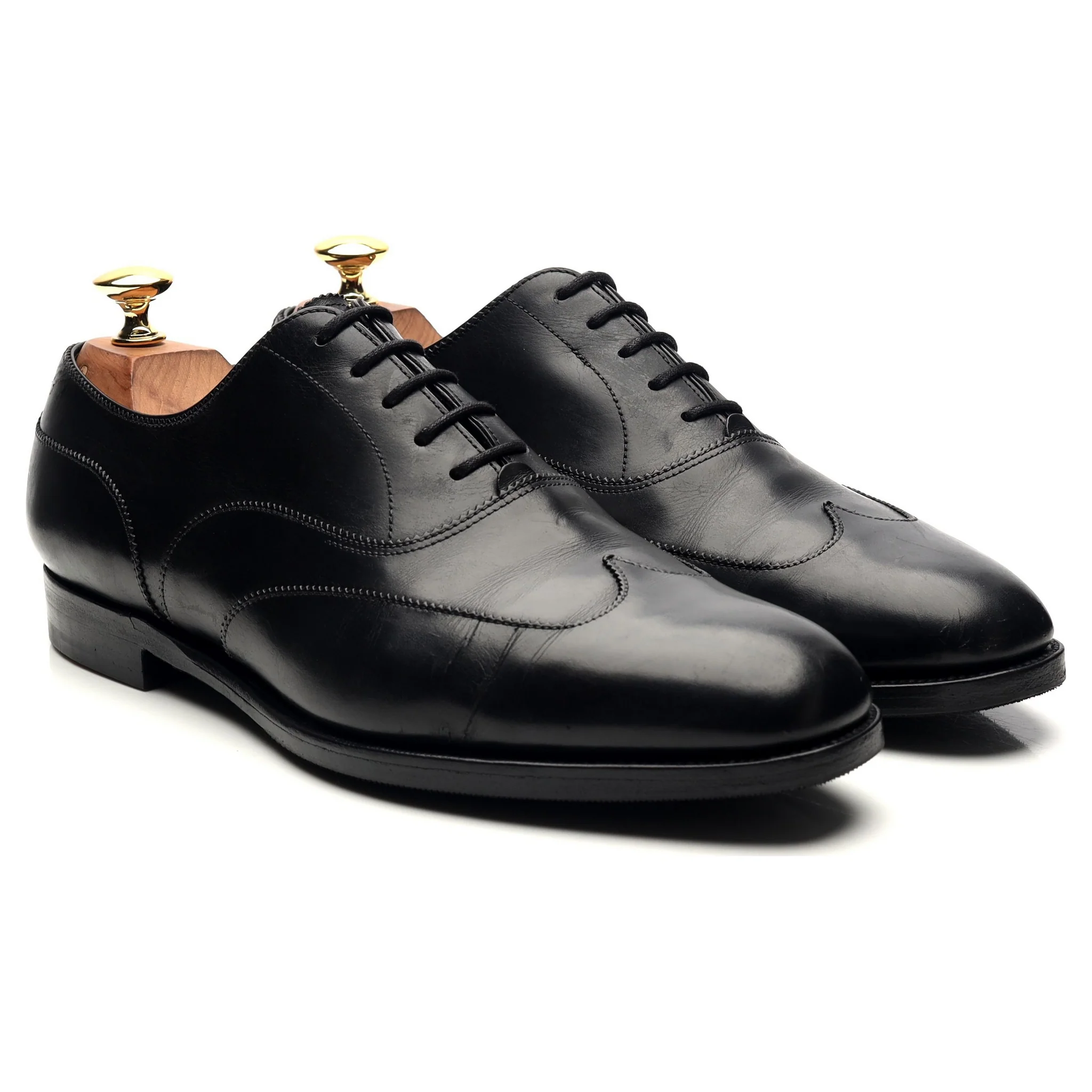 'Beaulieu' Black Leather Oxford UK 7 E - Image 8