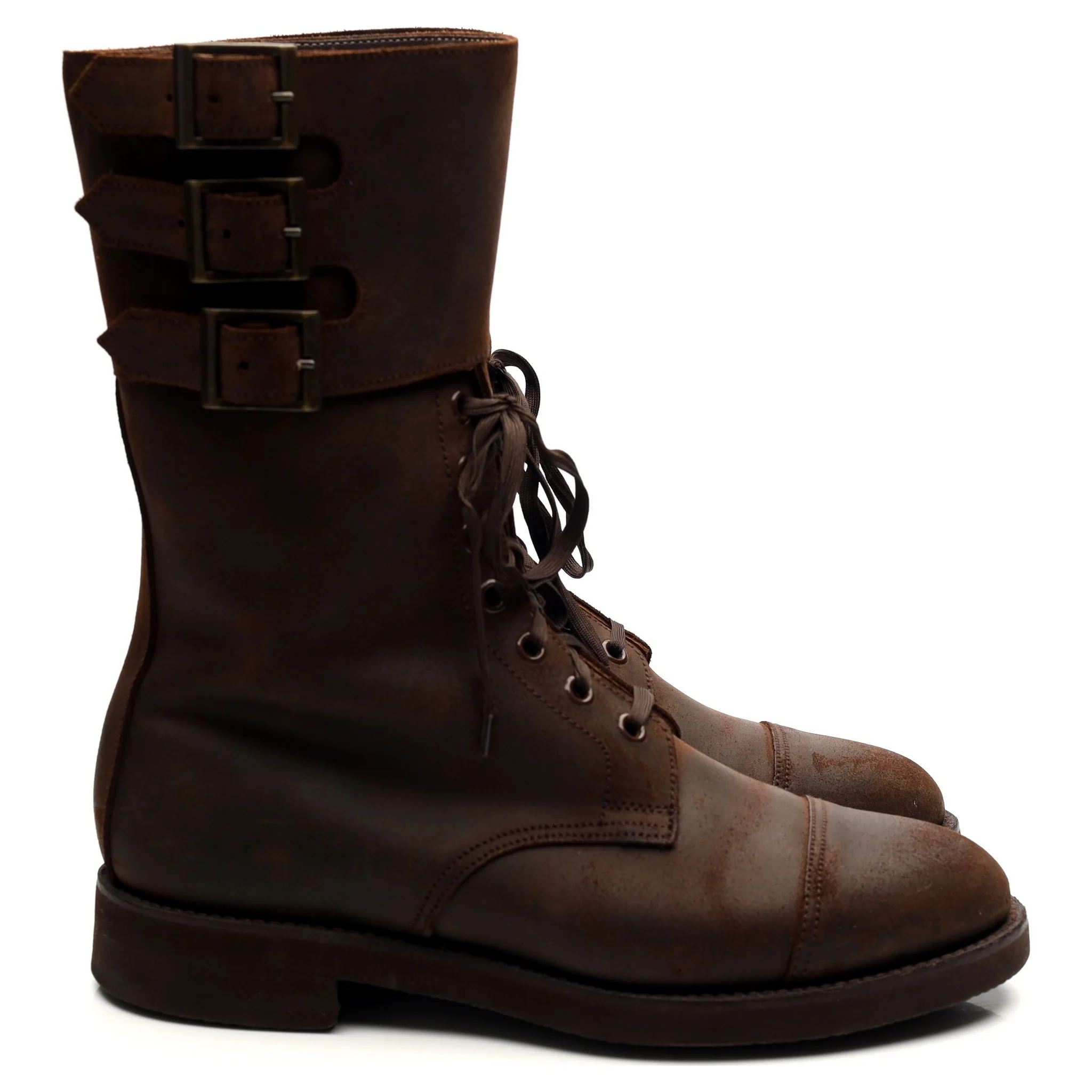 Women's 'Ella' Dark Brown Rough Out Suede Biker Boots UK 6 C - Image 6