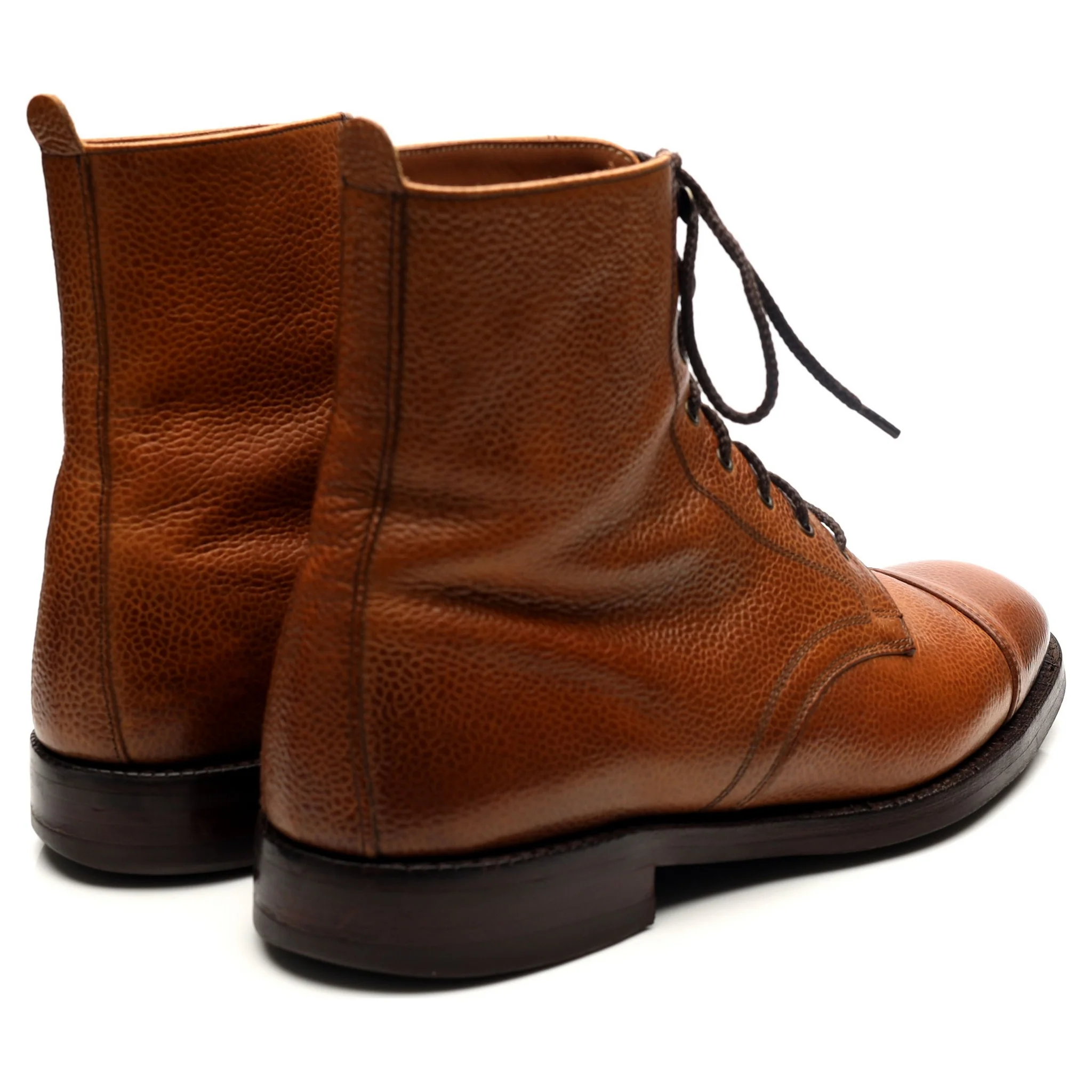 'Elliot' Tan Brown Leather Boots UK 8 F - Image 5
