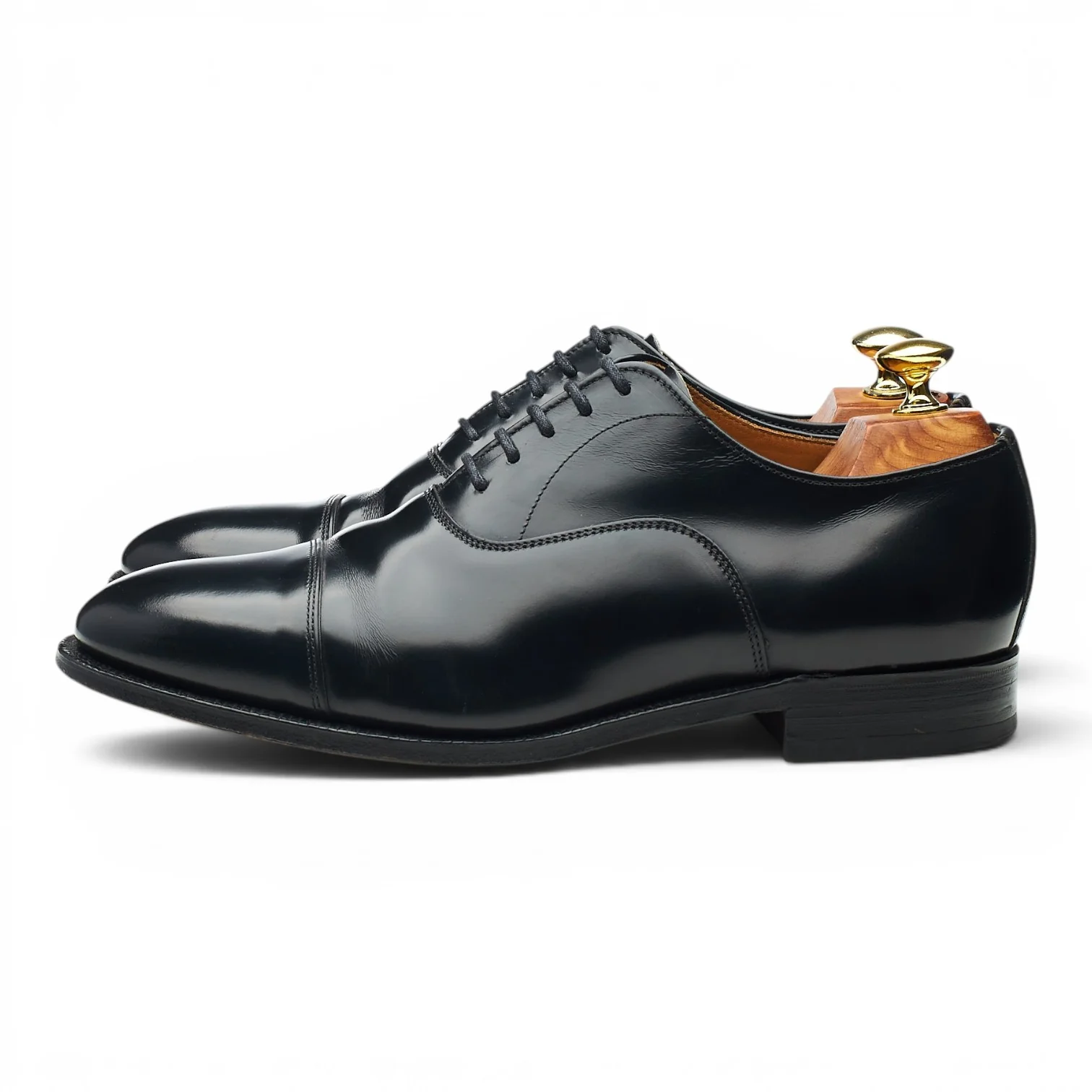 'Epsom' Black Leather Oxford UK 7.5 F - Image 3