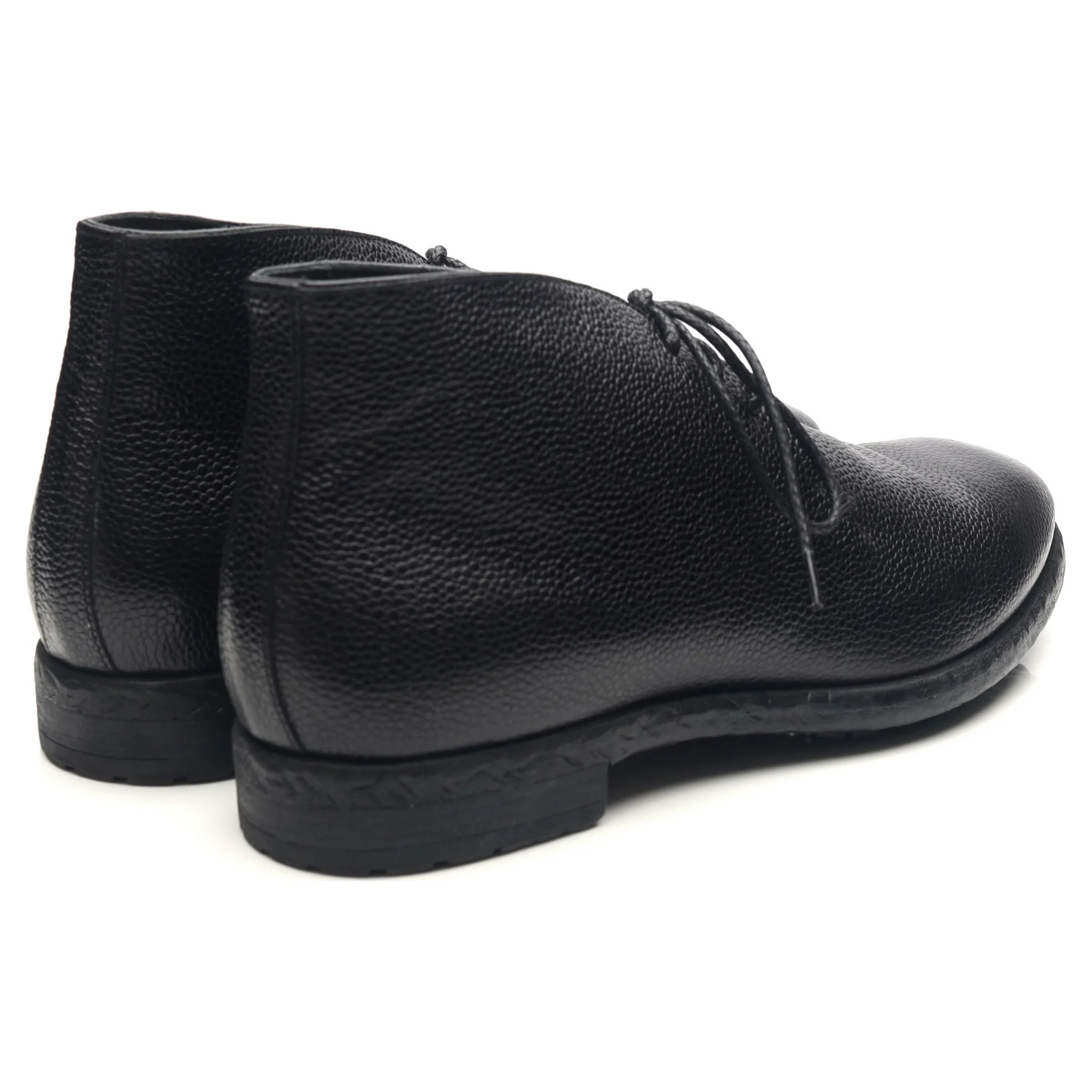 Black Leather Chukka Boots UK 6 EU 40 - Image 5