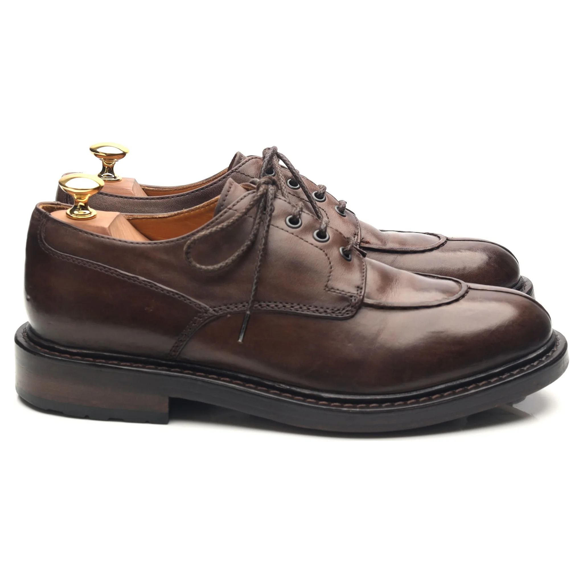 Dark Brown Leather Split Toe Derby UK 6 EU 40 - Image 6