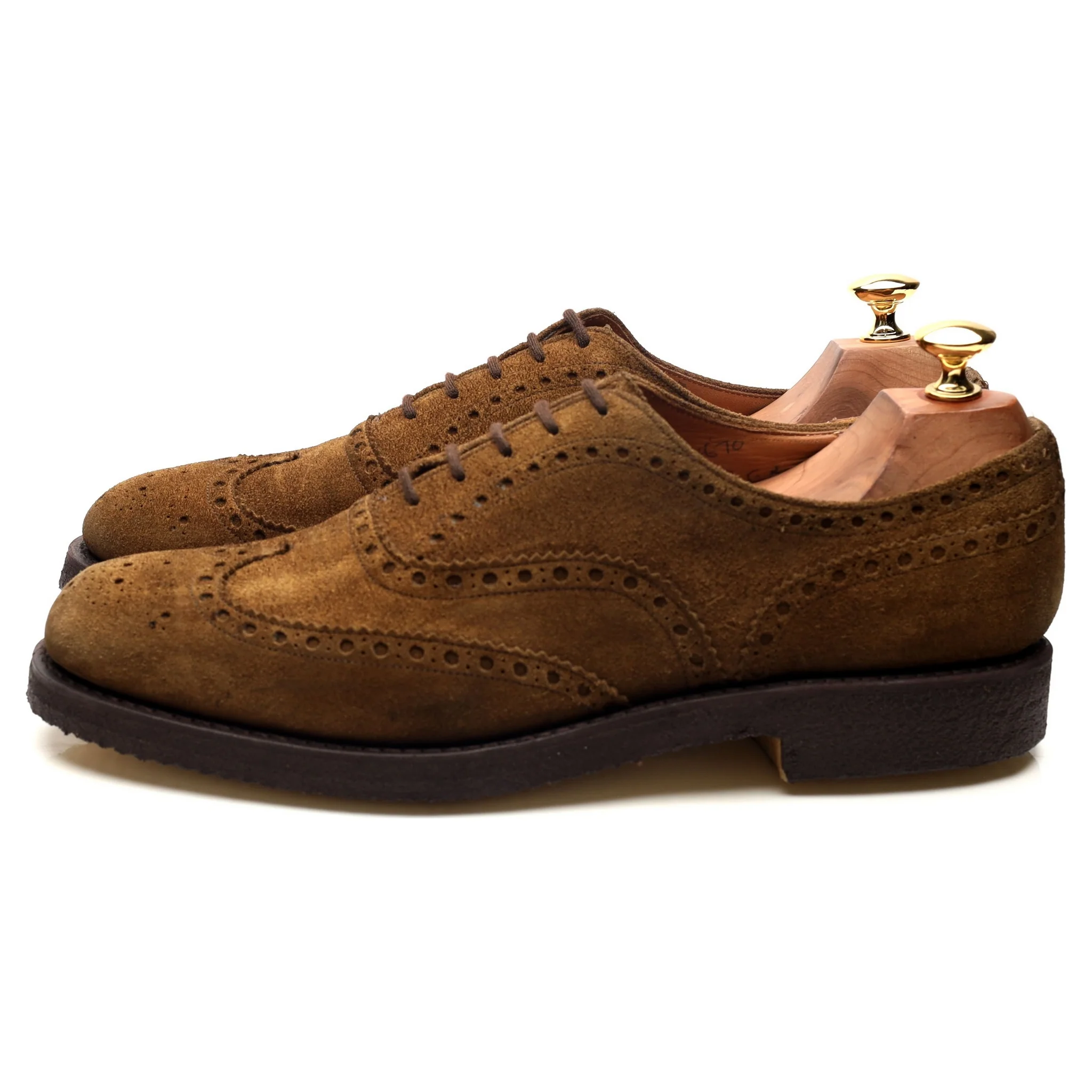 'Fairfield' Sand Brown Suede Brogues UK 9 F - Image 2