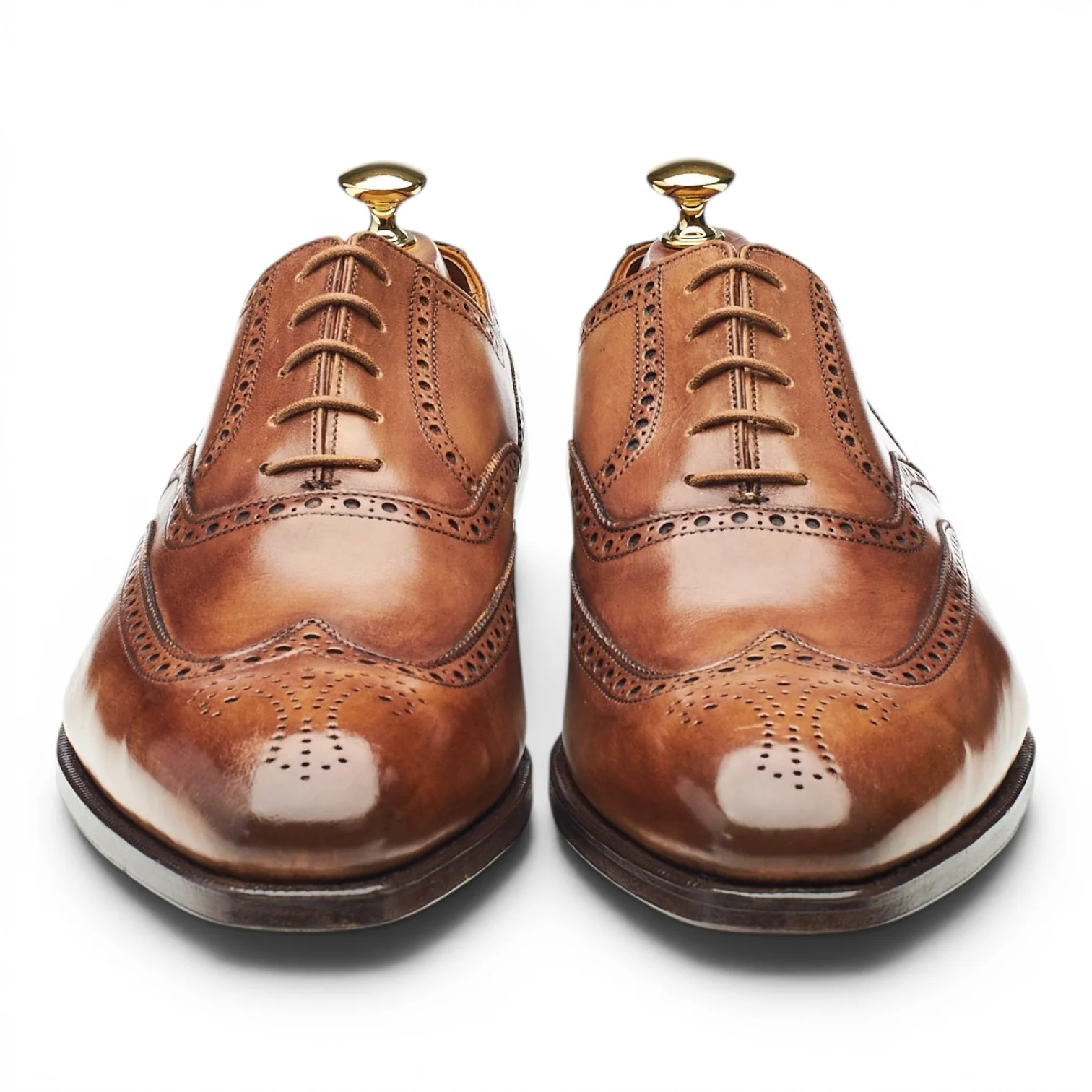 'Fairford' Tan Brown Leather Oxford Brogues UK 9.5 E - Image 2