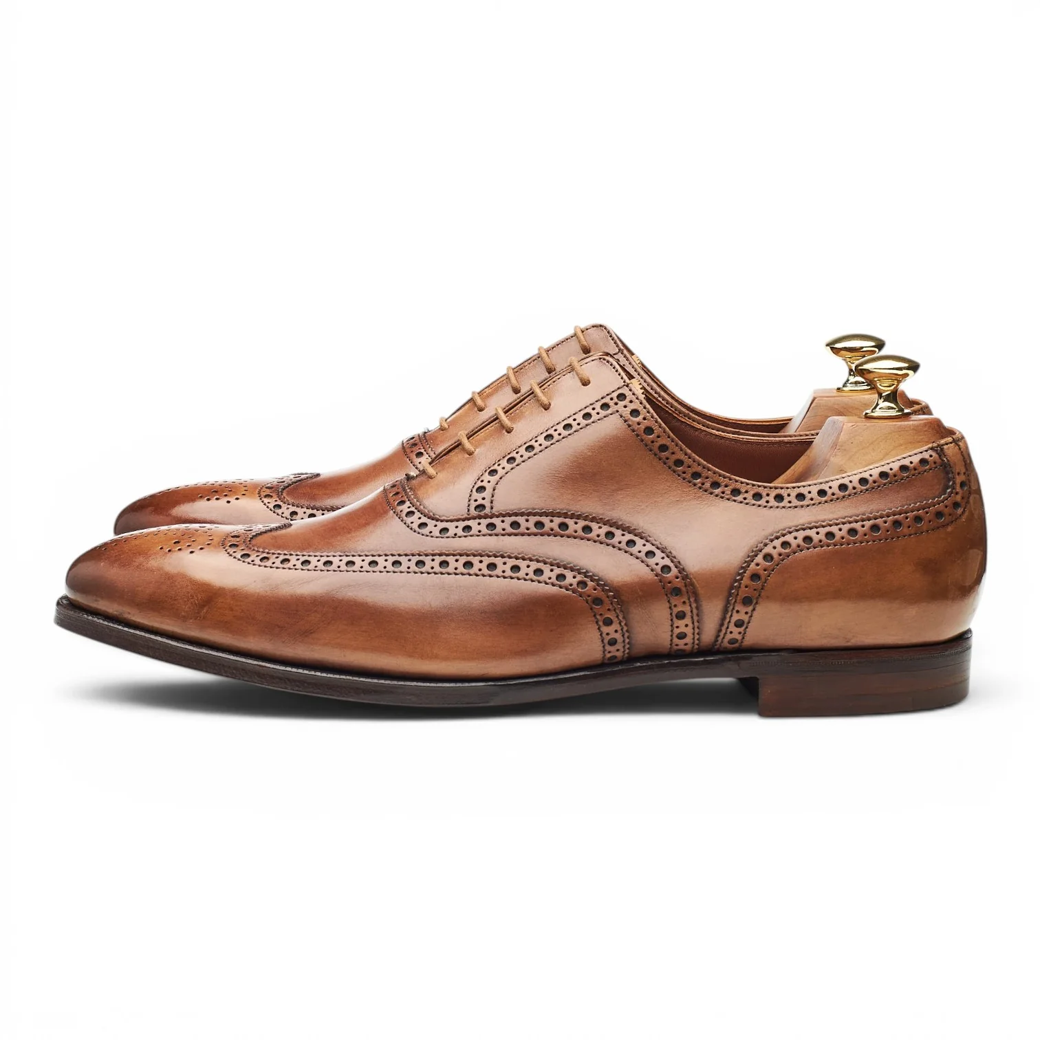 'Fairford' Tan Brown Leather Oxford Brogues UK 9.5 E - Image 3
